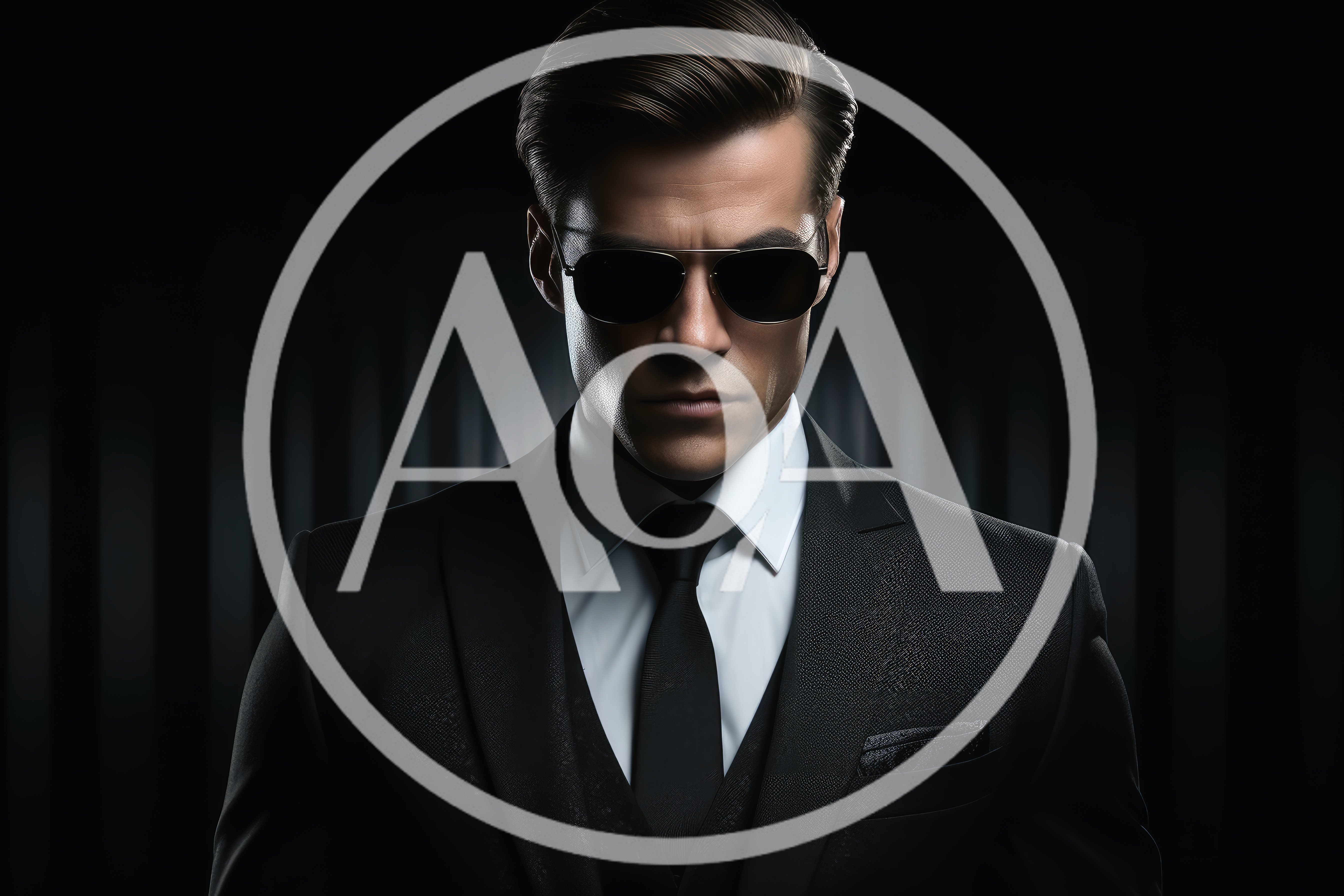 Portrait of a Sophisticated Man in a Black Suit