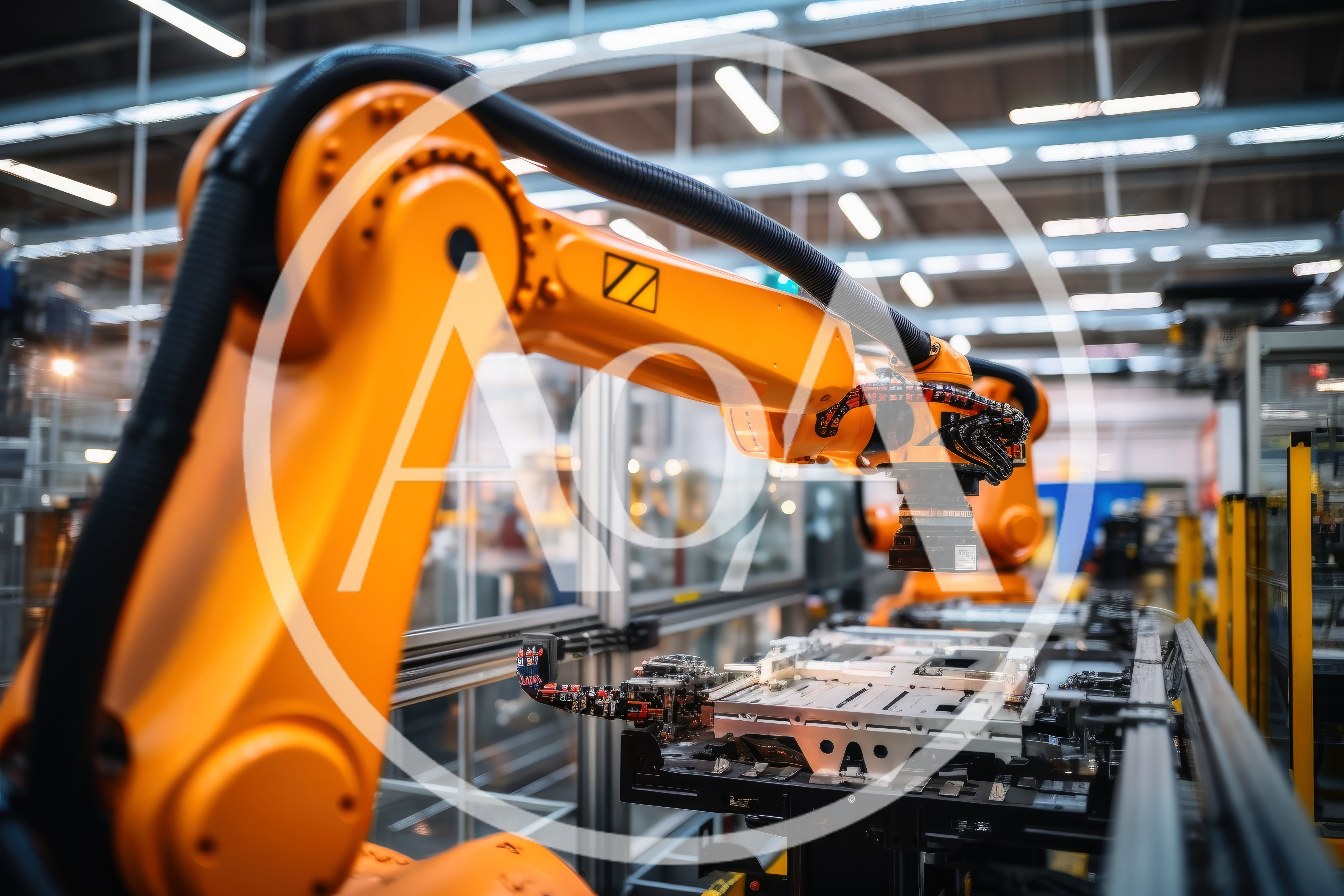 Industrial Robotic Arm Performing Precision Assembly
