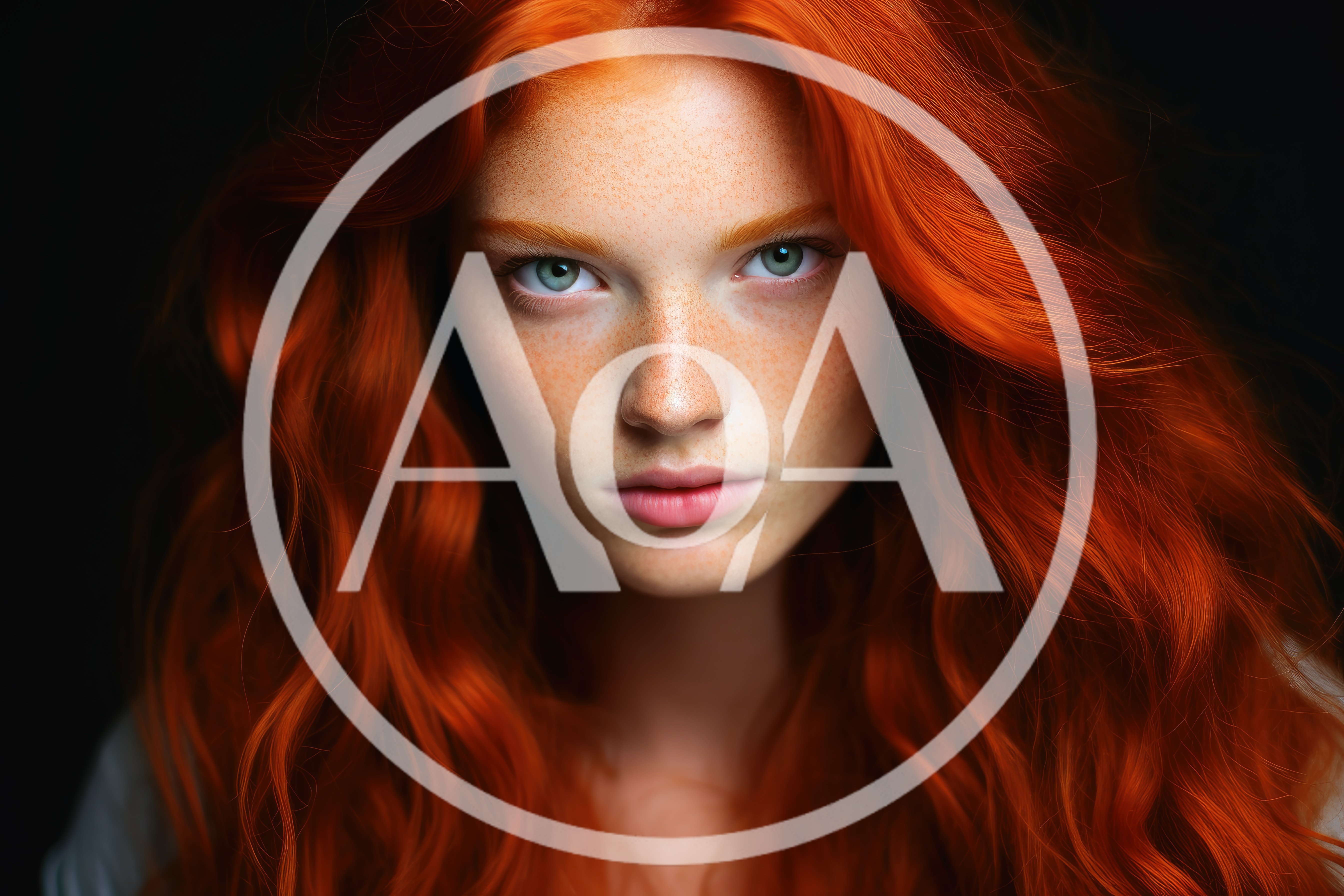 Portrait Of A Young Woman With Vibrant Red Hair