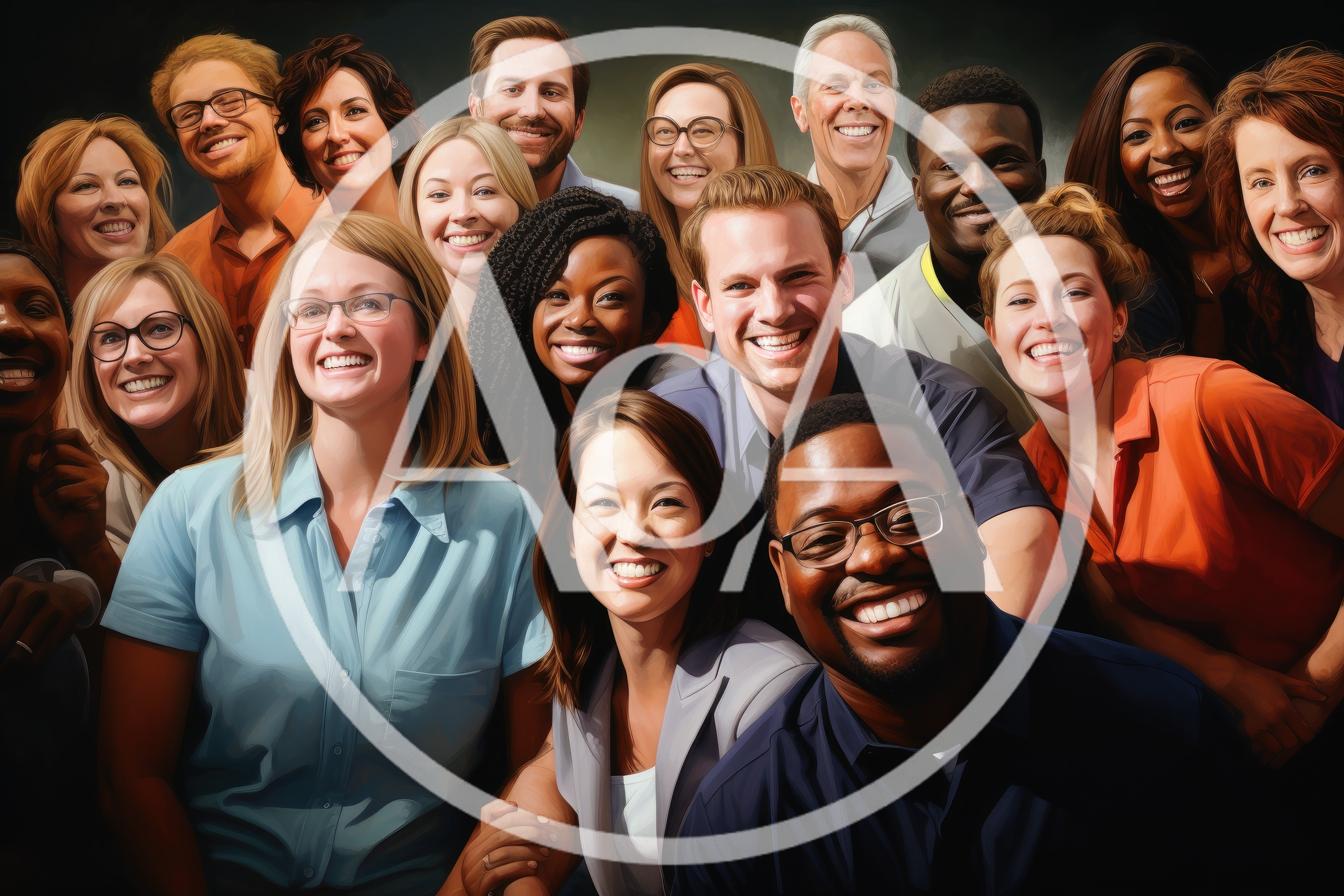 Diverse Group Of Smiling Professionals In Office Portrait