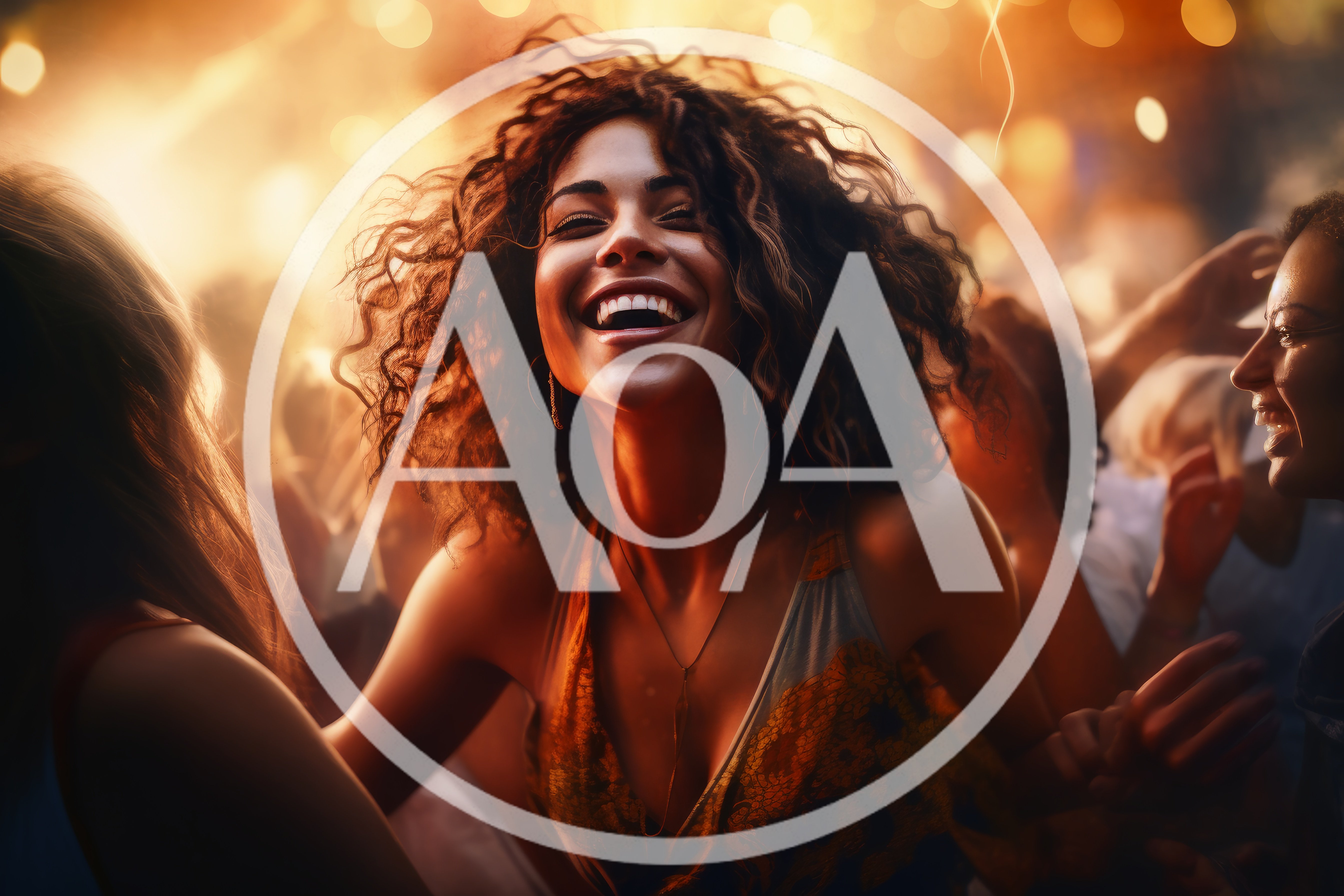 Joyful Woman Dancing at a Vibrant Music Festival