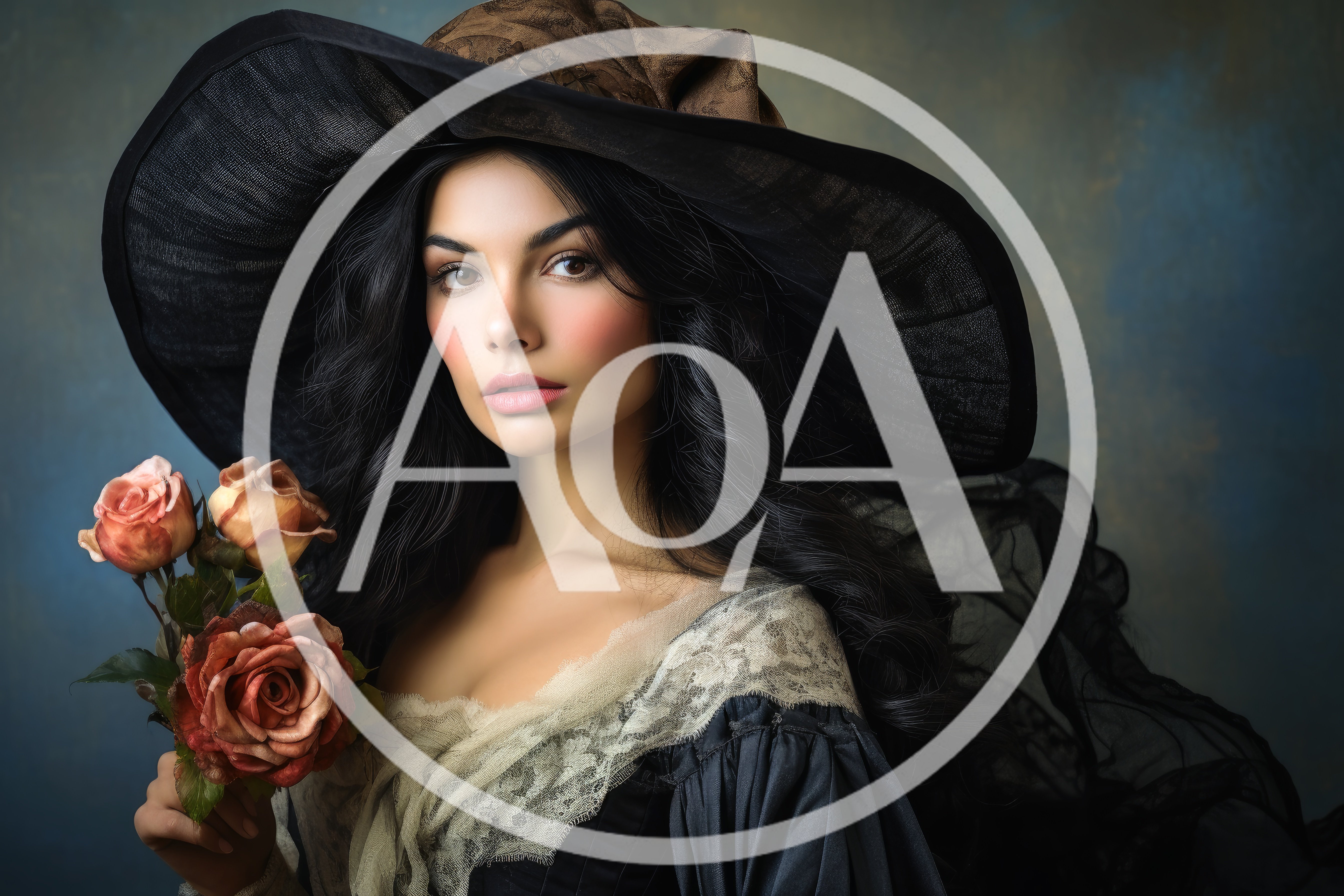 Portrait Of A Beautiful Woman In A Witch Costume