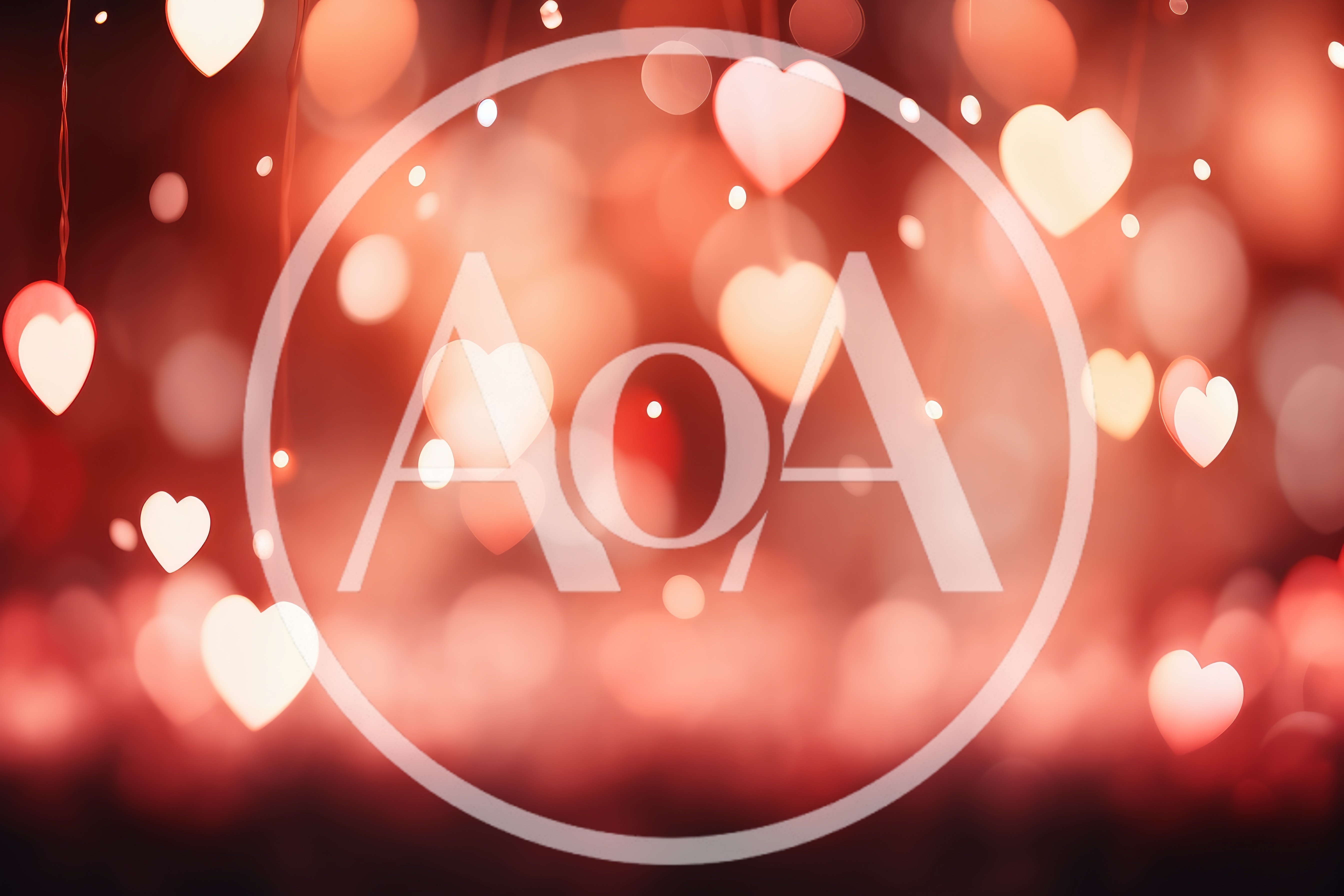 Glowing Heart Shaped Bokeh Lights Background