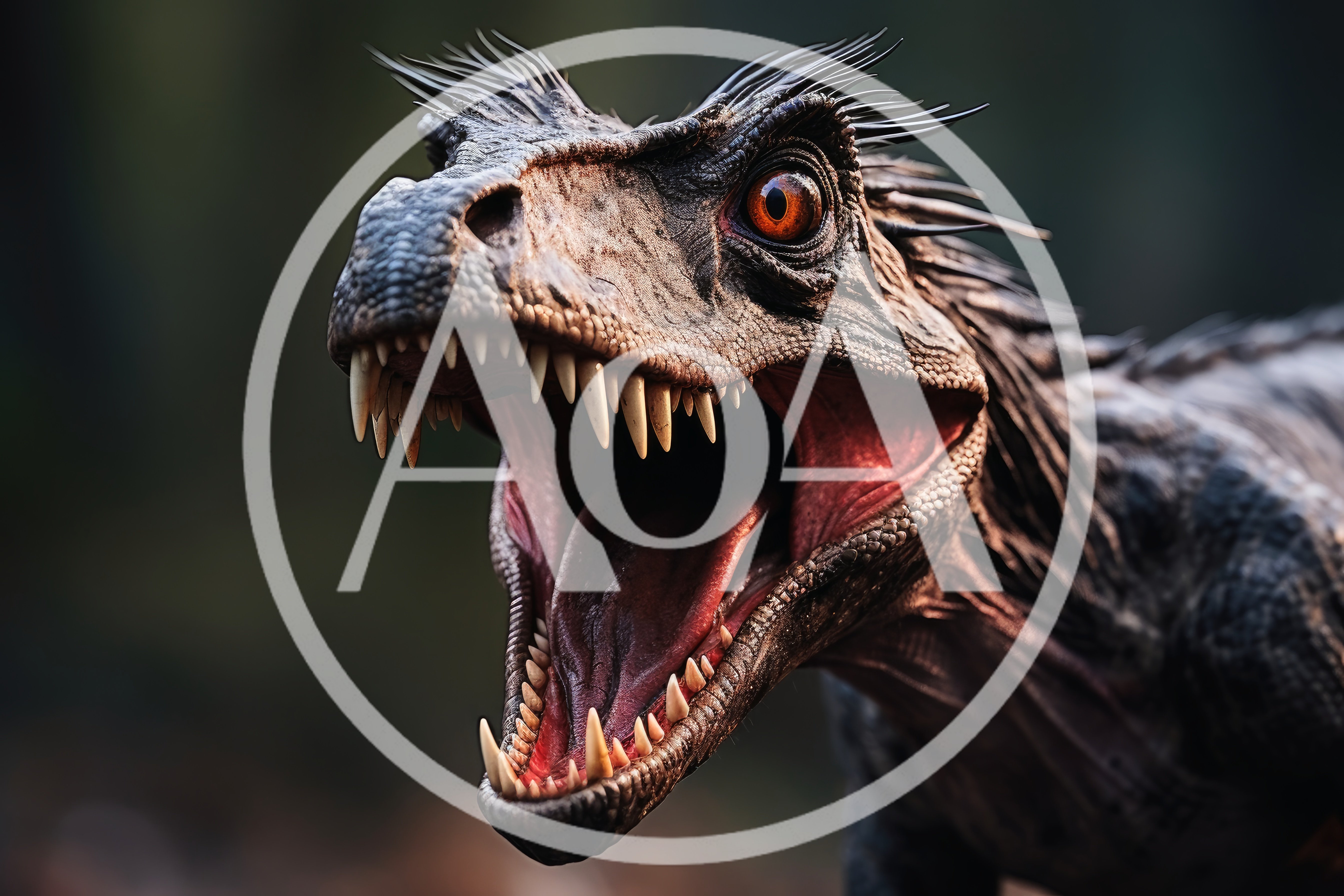 Close Up Portrait Of A Ferocious Feathered Raptor