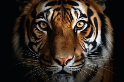 Close Up Portrait Of A Majestic Tiger