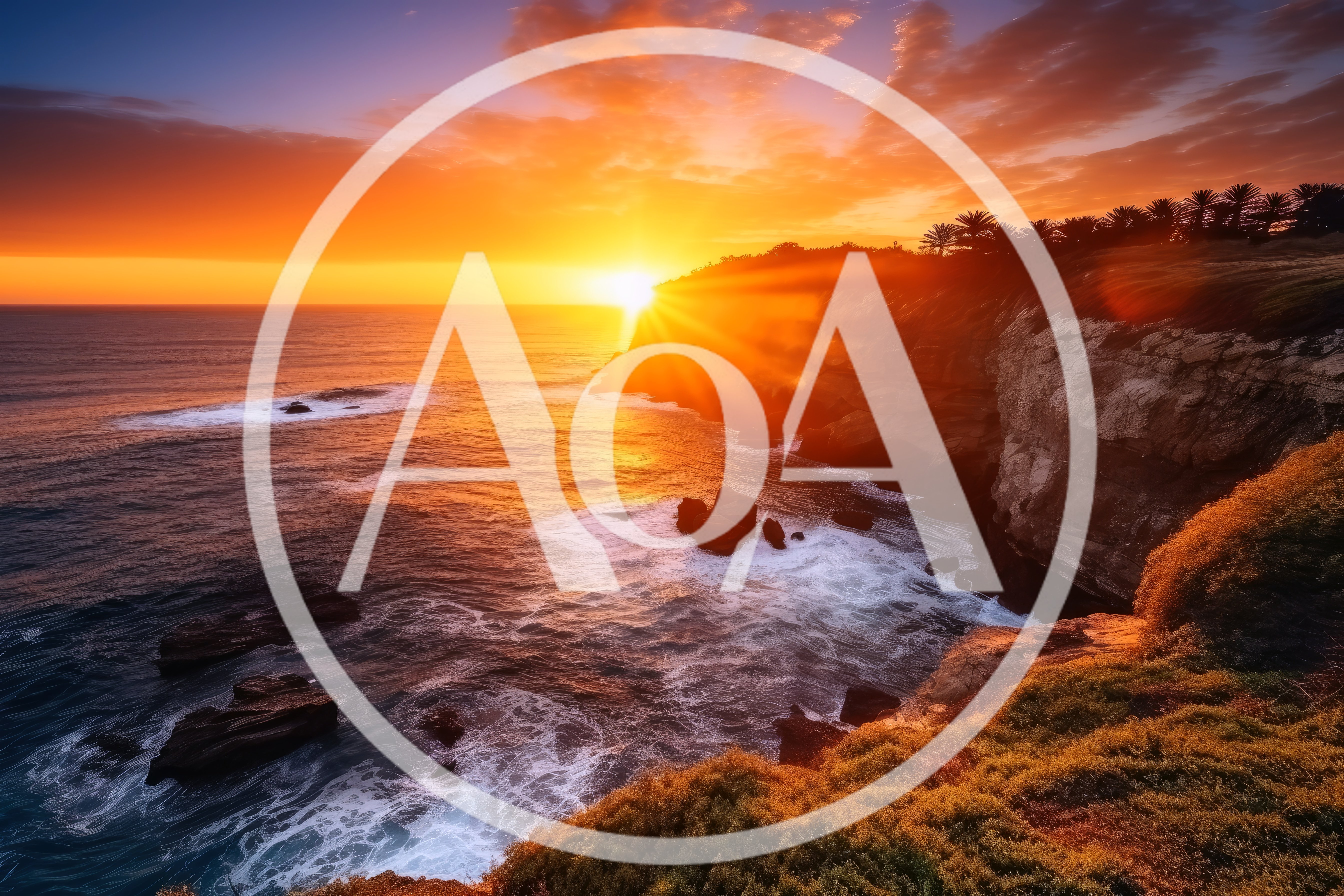 Golden Sunset Over Rugged Coastal Cliffs