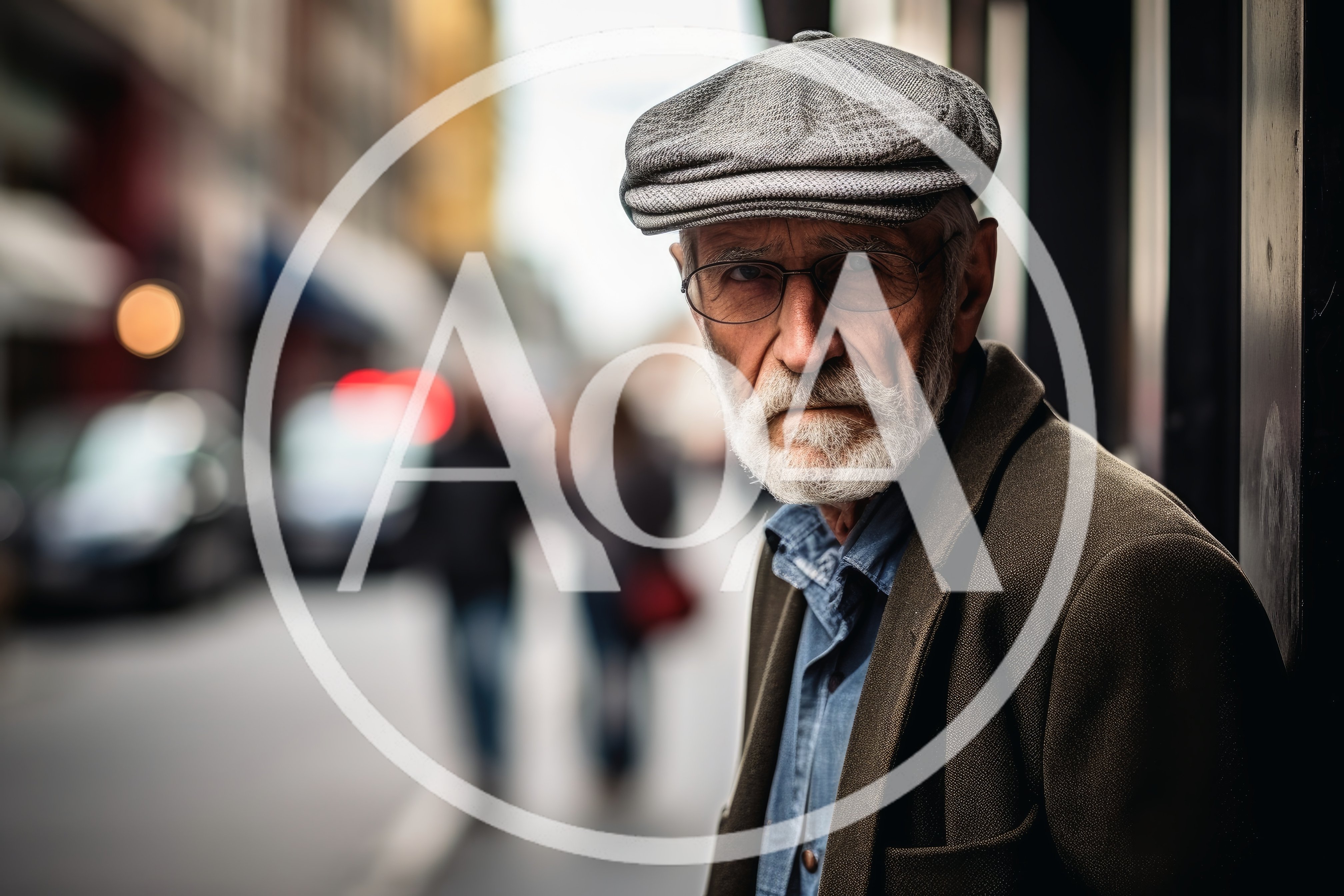 Portrait Of An Elderly Man In A Flat Cap