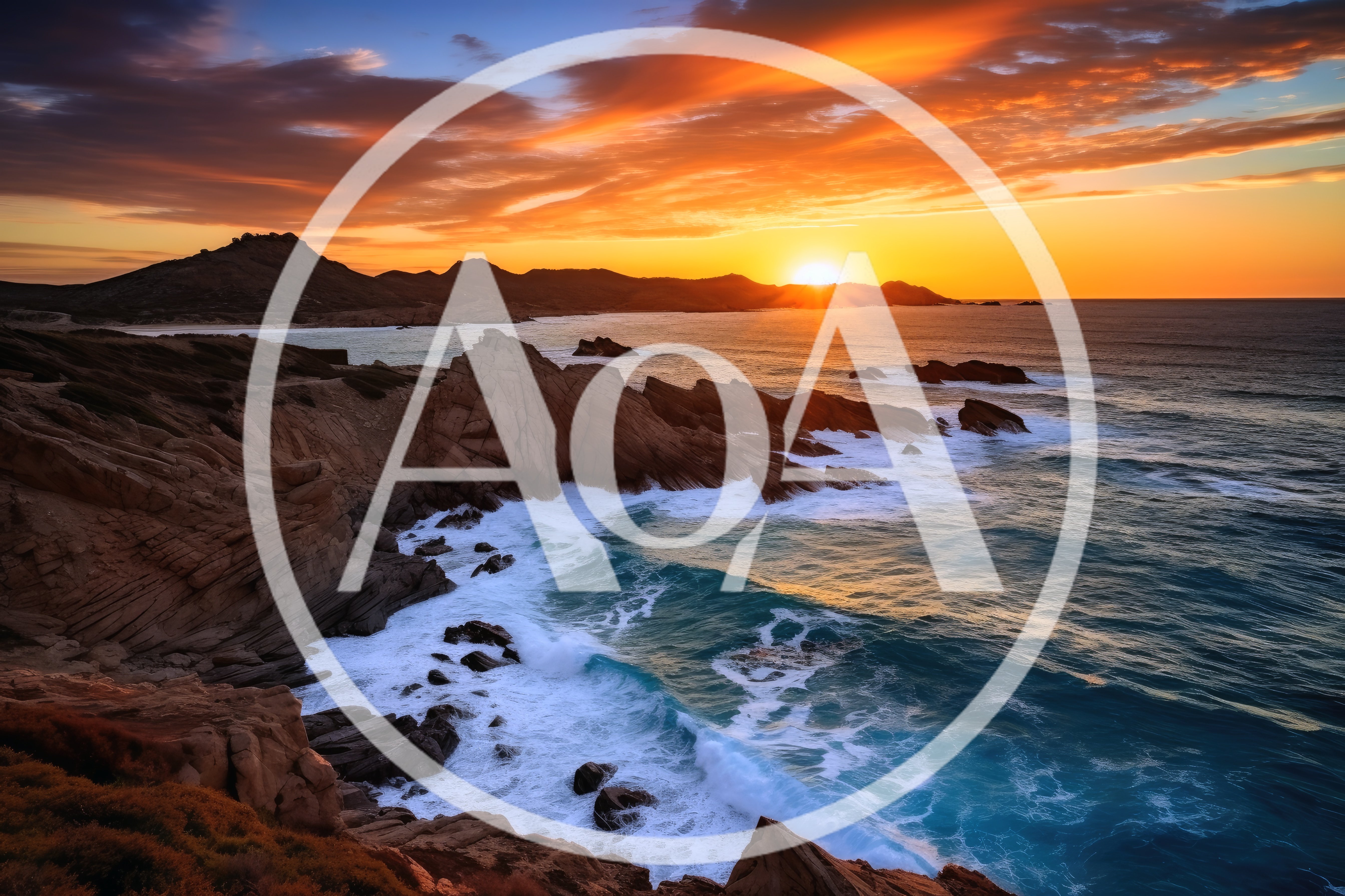 Dramatic Sunset Over Rocky Coastal Cliffs And Ocean