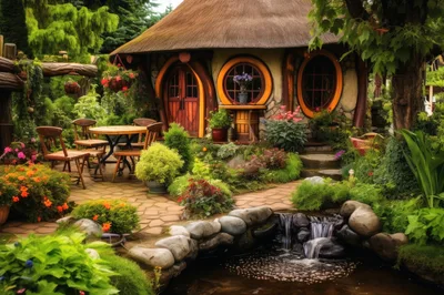 Cozy Hobbit Style Cottage With Garden And Water Feature