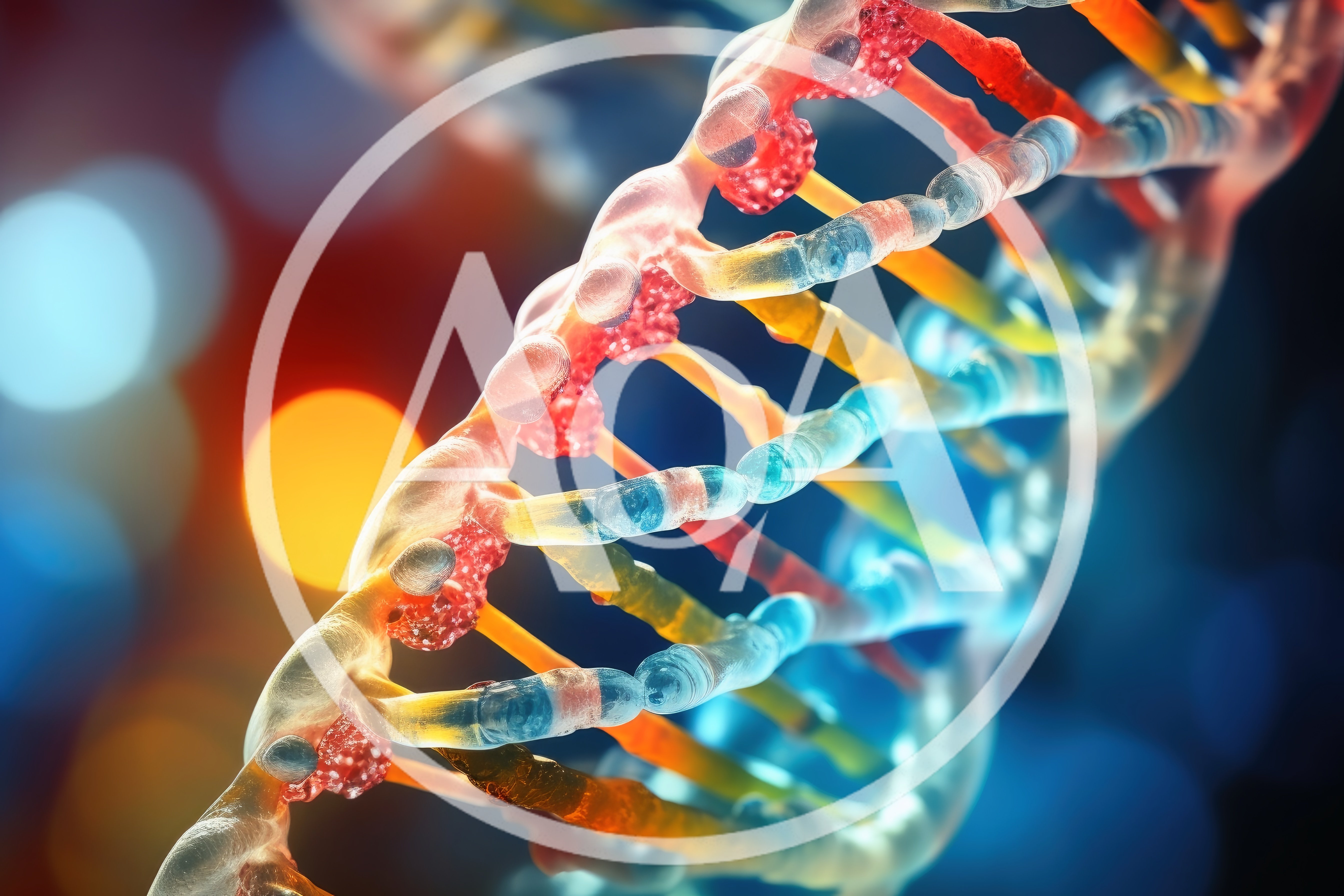 3D Rendered DNA Double Helix Structure