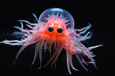Bioluminescent Deep Sea Jellyfish Creature
