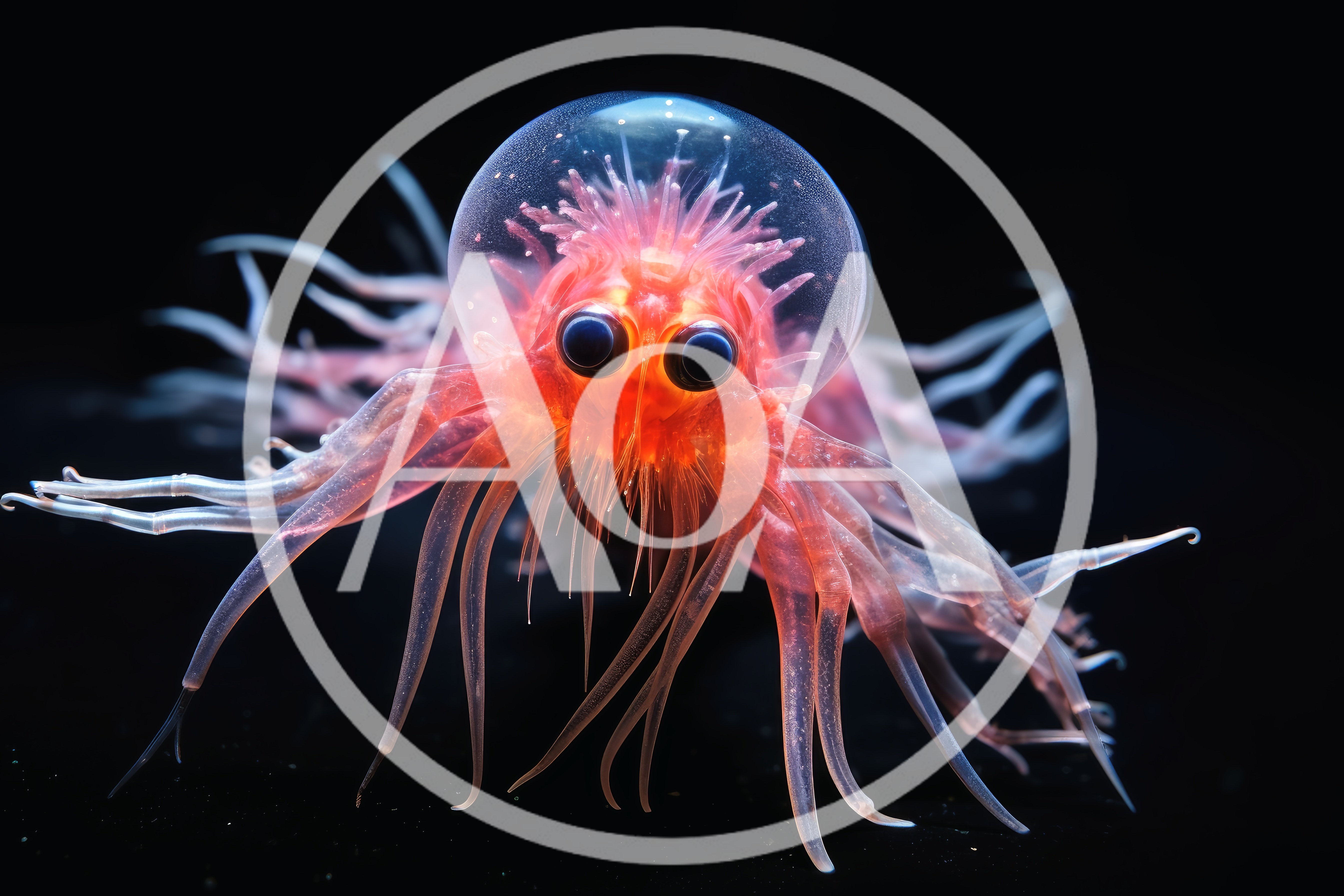 Bioluminescent Deep Sea Jellyfish Creature