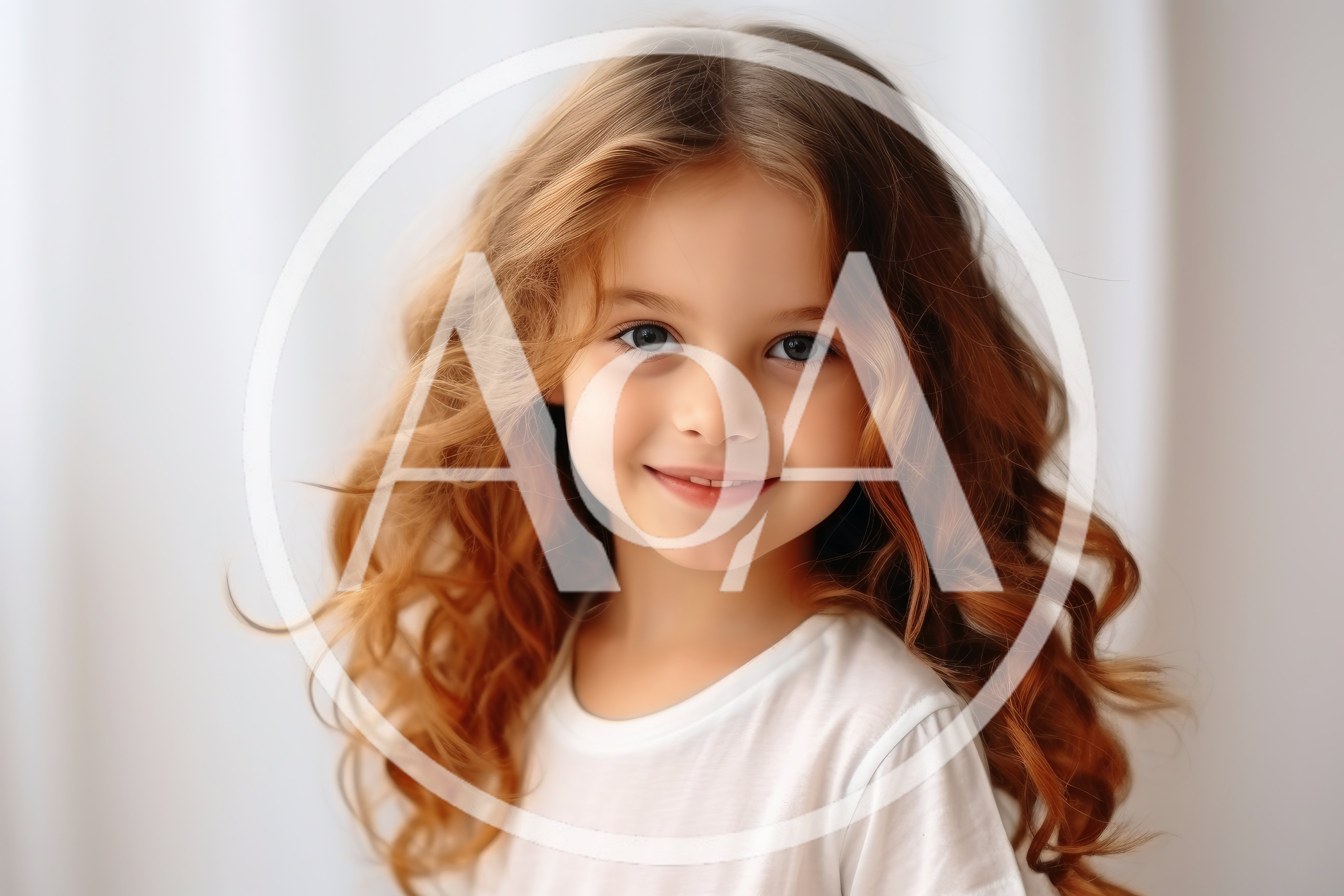Portrait Of A Smiling Young Girl With Curly Hair