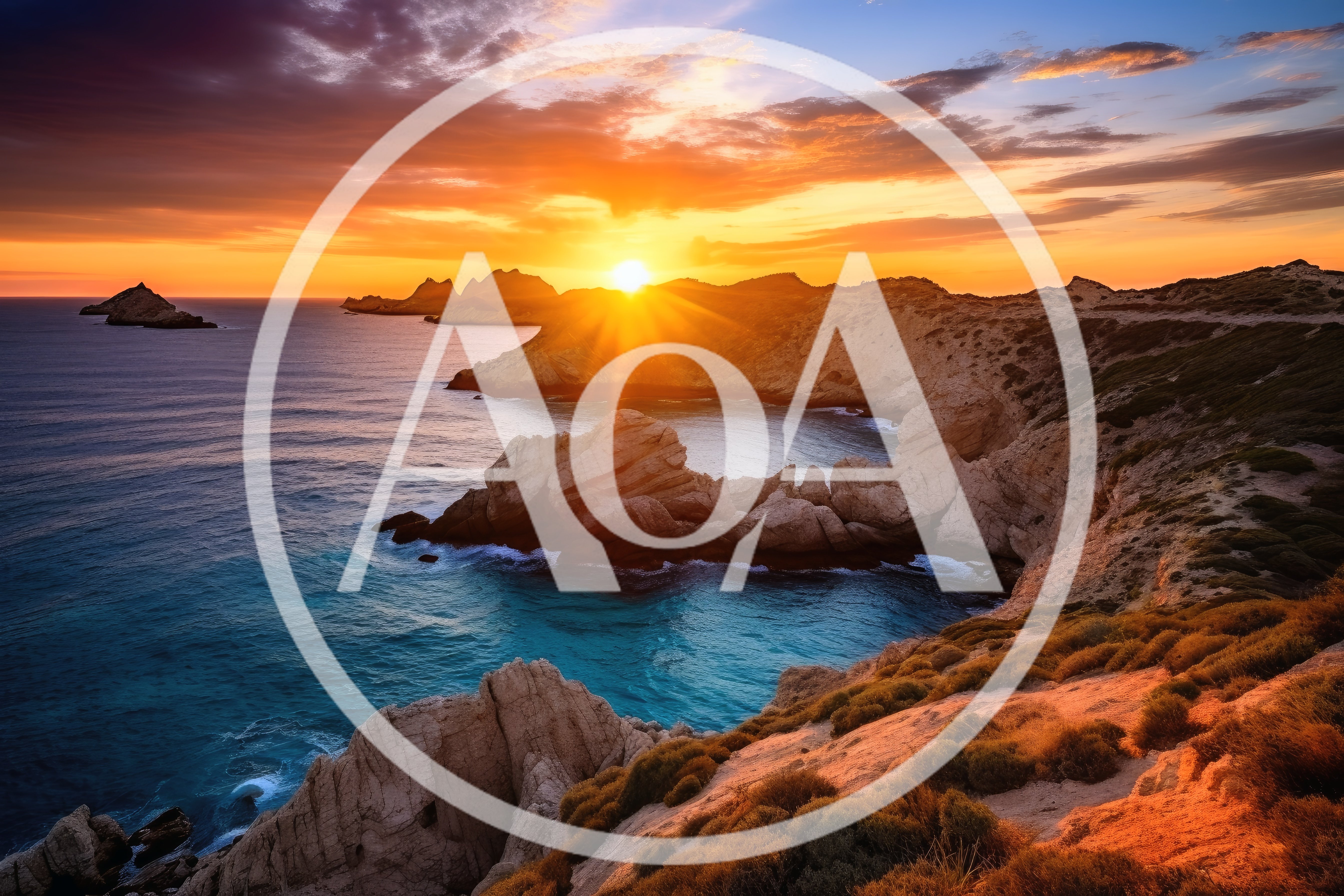 Stunning Sunset Over Rugged Coastal Cliffs And Ocean