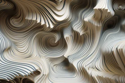 Abstract 3D Wavy Layered Paper Texture
