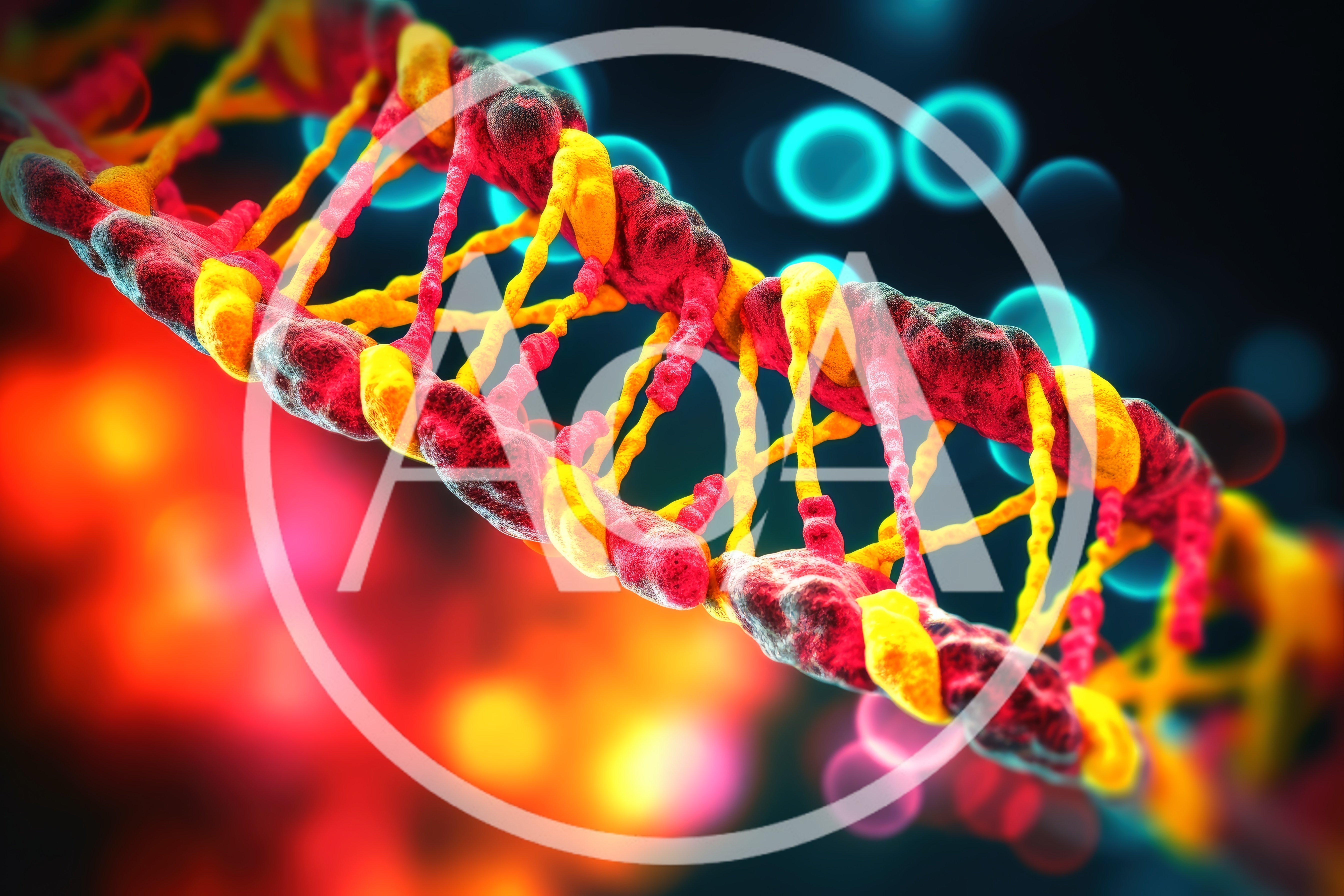 3D Rendered DNA Double Helix Strand