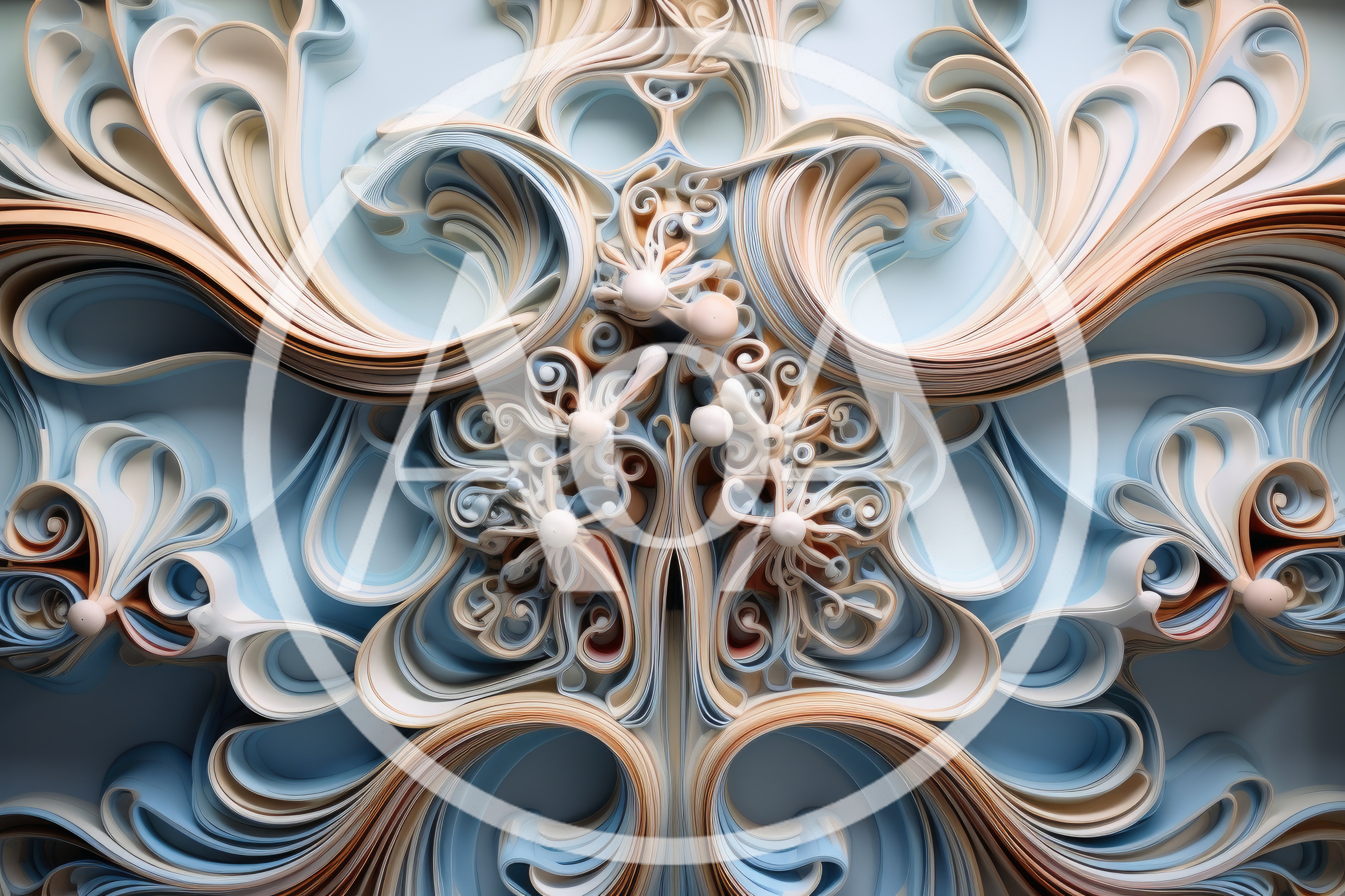 Abstract 3D Paper Quilling Art Background