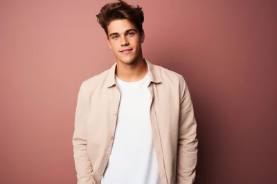 Portrait Of A Young Man In A Beige Shirt