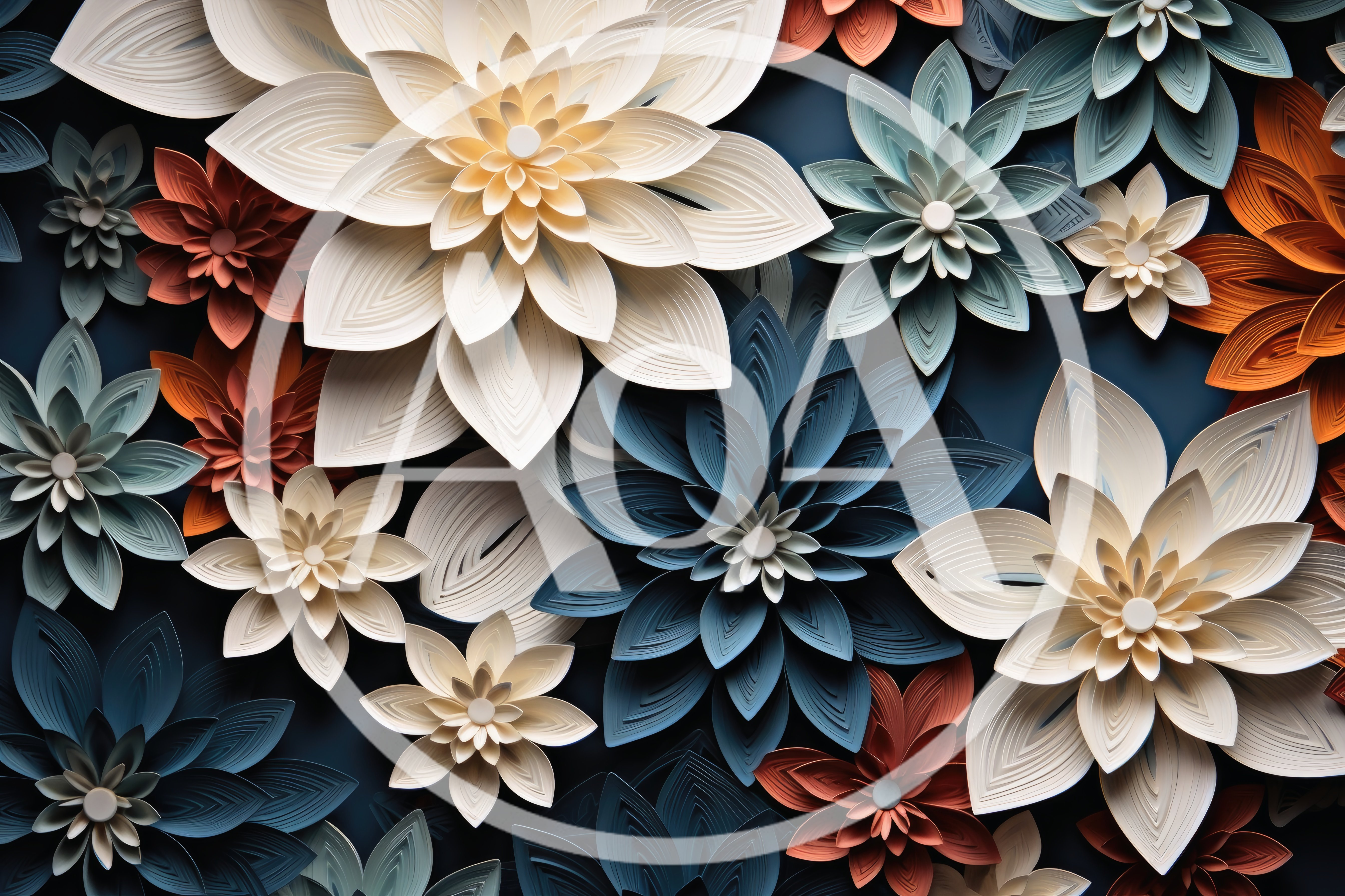 Paper Quilling Floral Art Background
