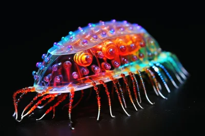 Bioluminescent Translucent Robotic Insect Macro Shot