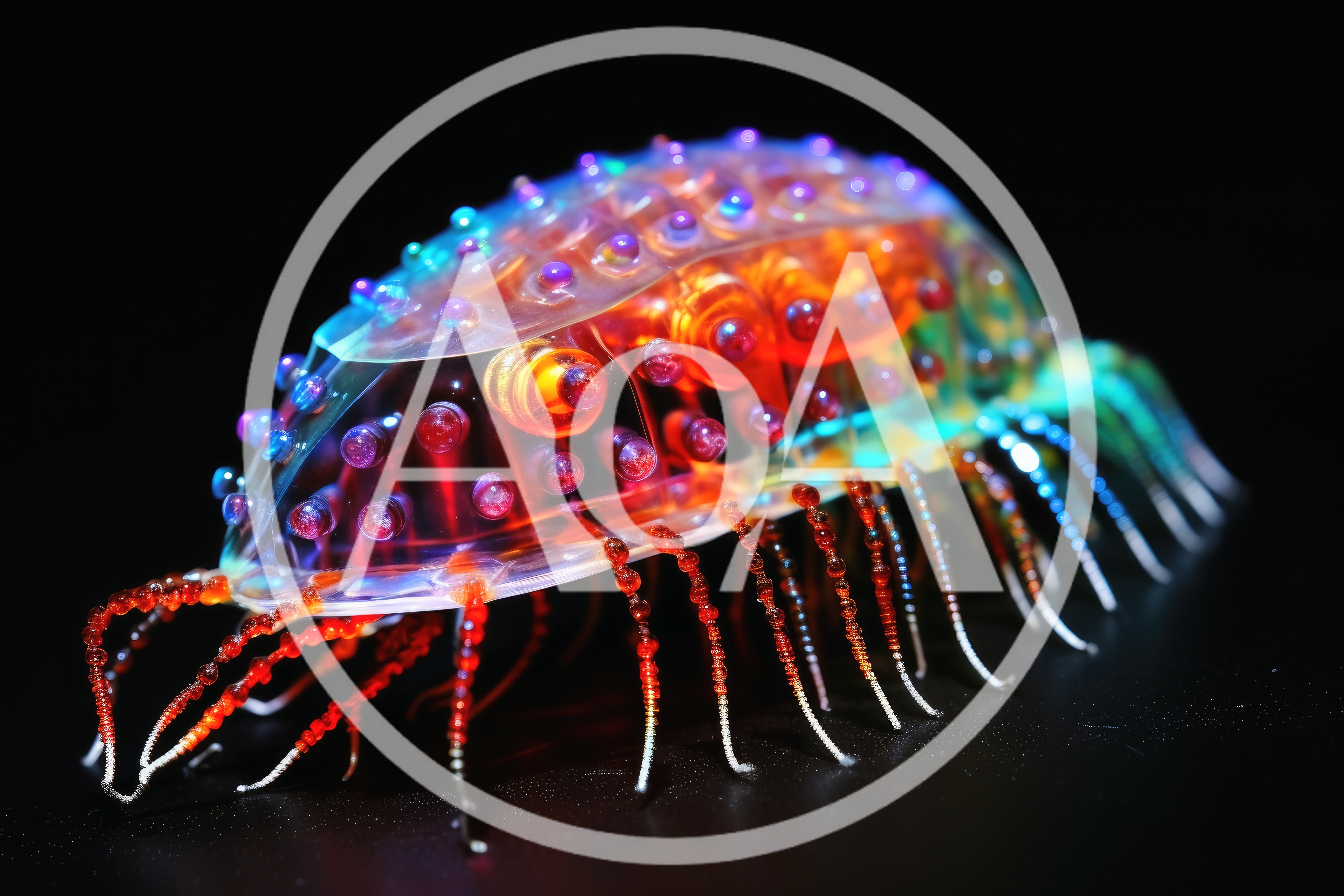 Bioluminescent Translucent Robotic Insect Macro Shot
