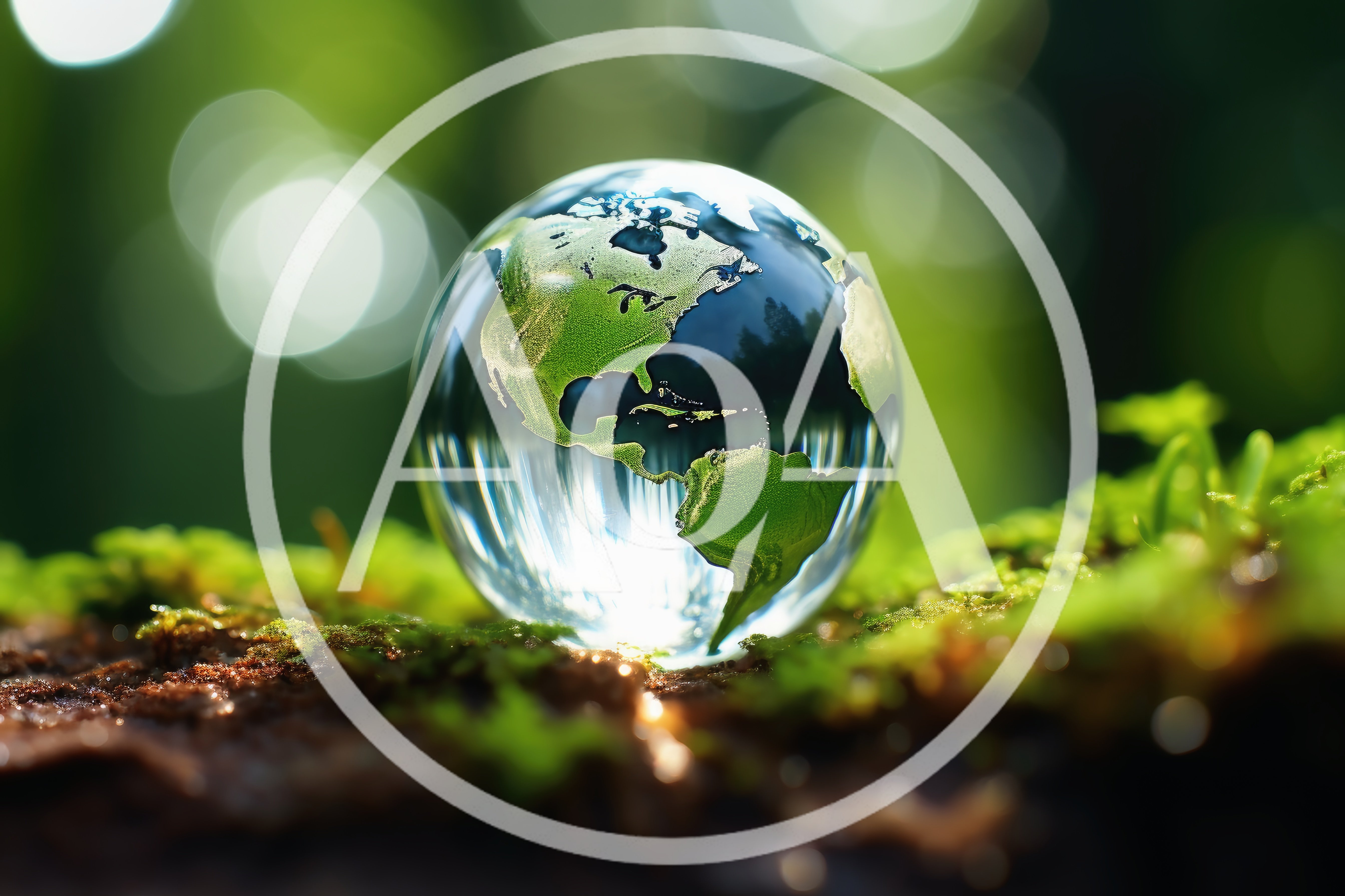 Glass Globe Resting On Mossy Forest Floor