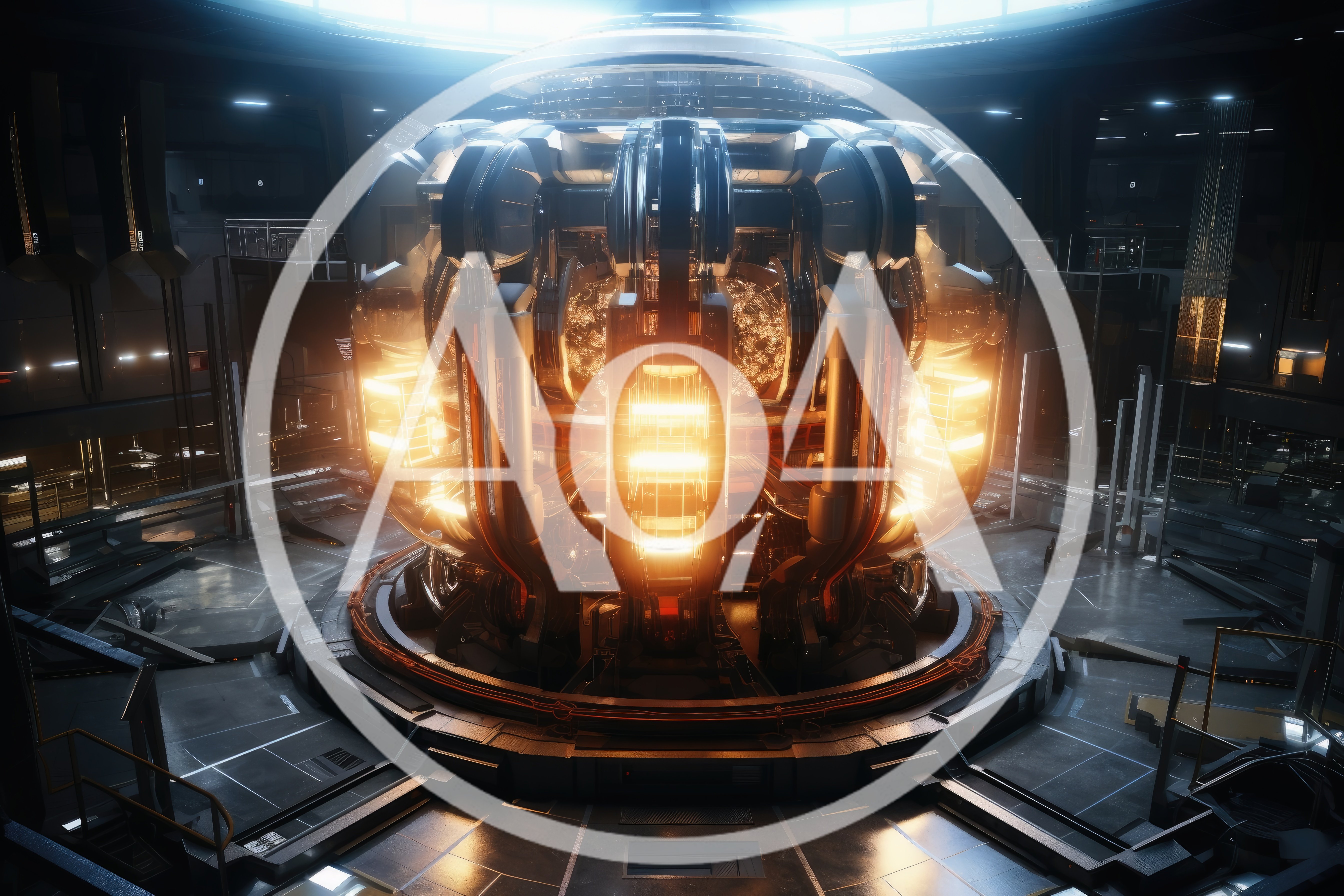 Futuristic Nuclear Fusion Reactor Core In Laboratory