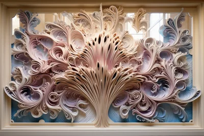 Intricate Paper Quilling Art With Floral Swirls