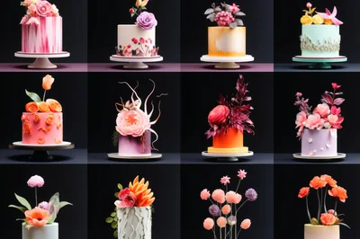 Collection of Artistic Floral Decorated Cakes