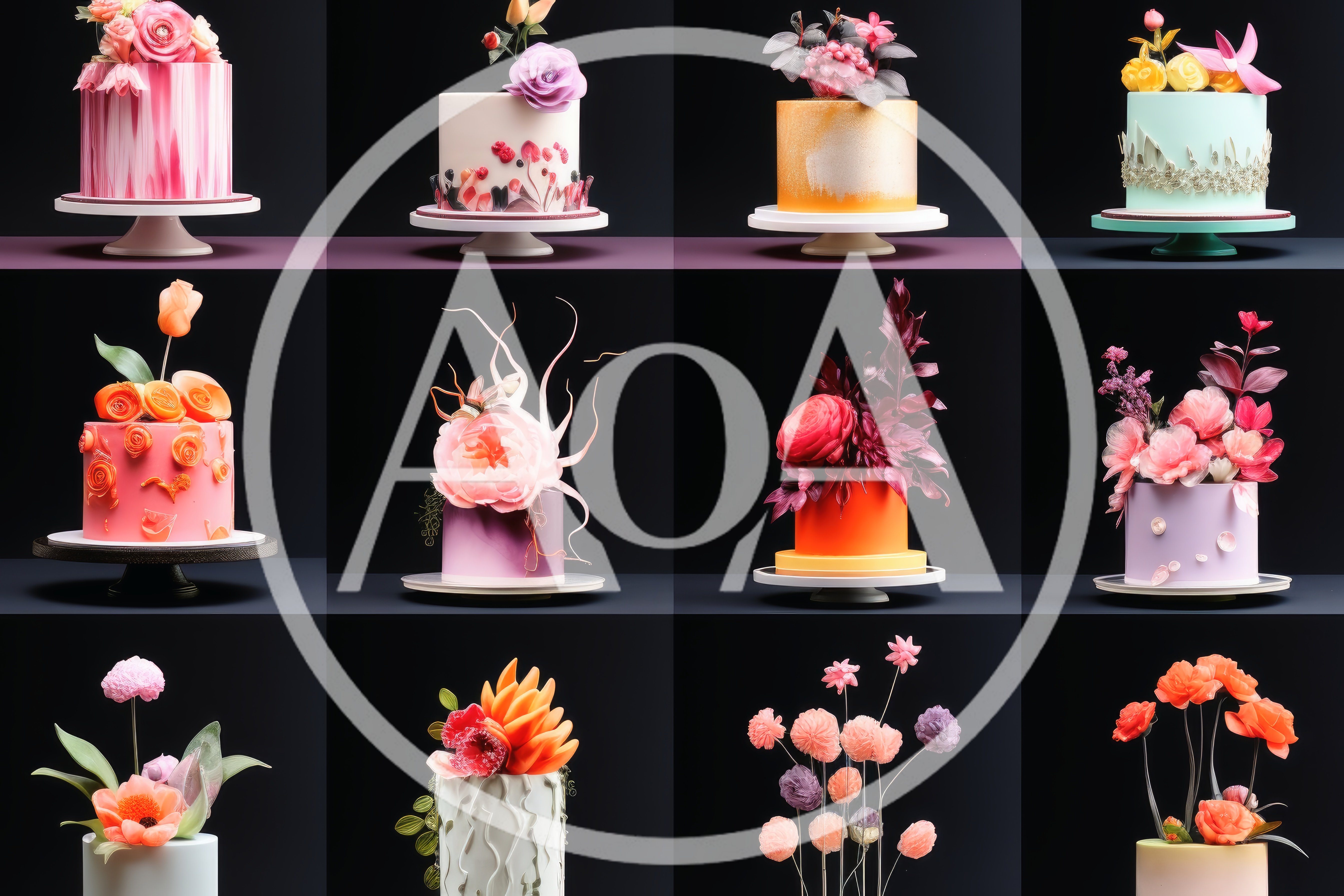 Collection of Artistic Floral Decorated Cakes