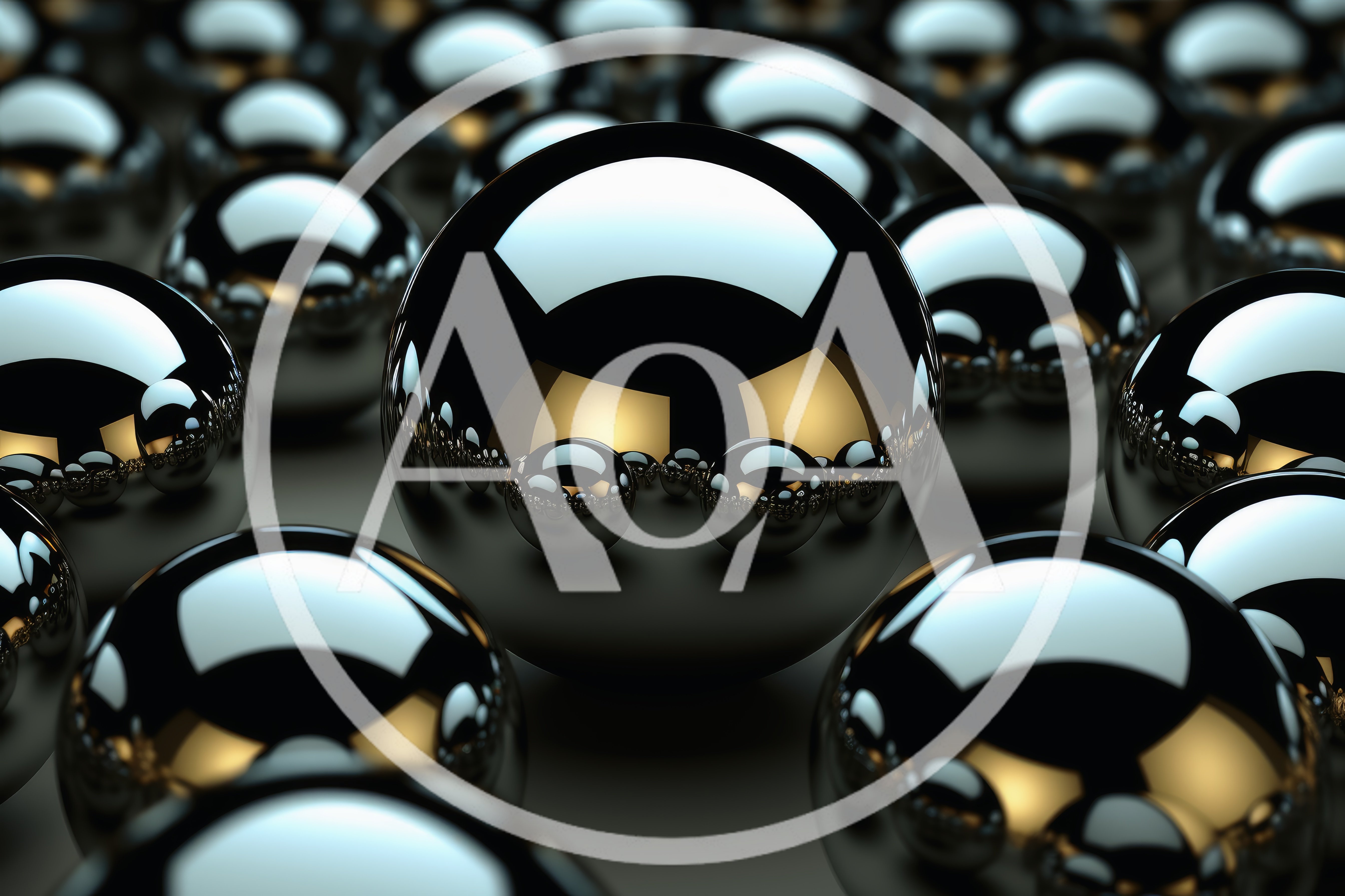 Abstract Background of Reflective Metallic Spheres