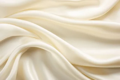 Elegant Cream Silk Fabric With Soft Flowing Folds