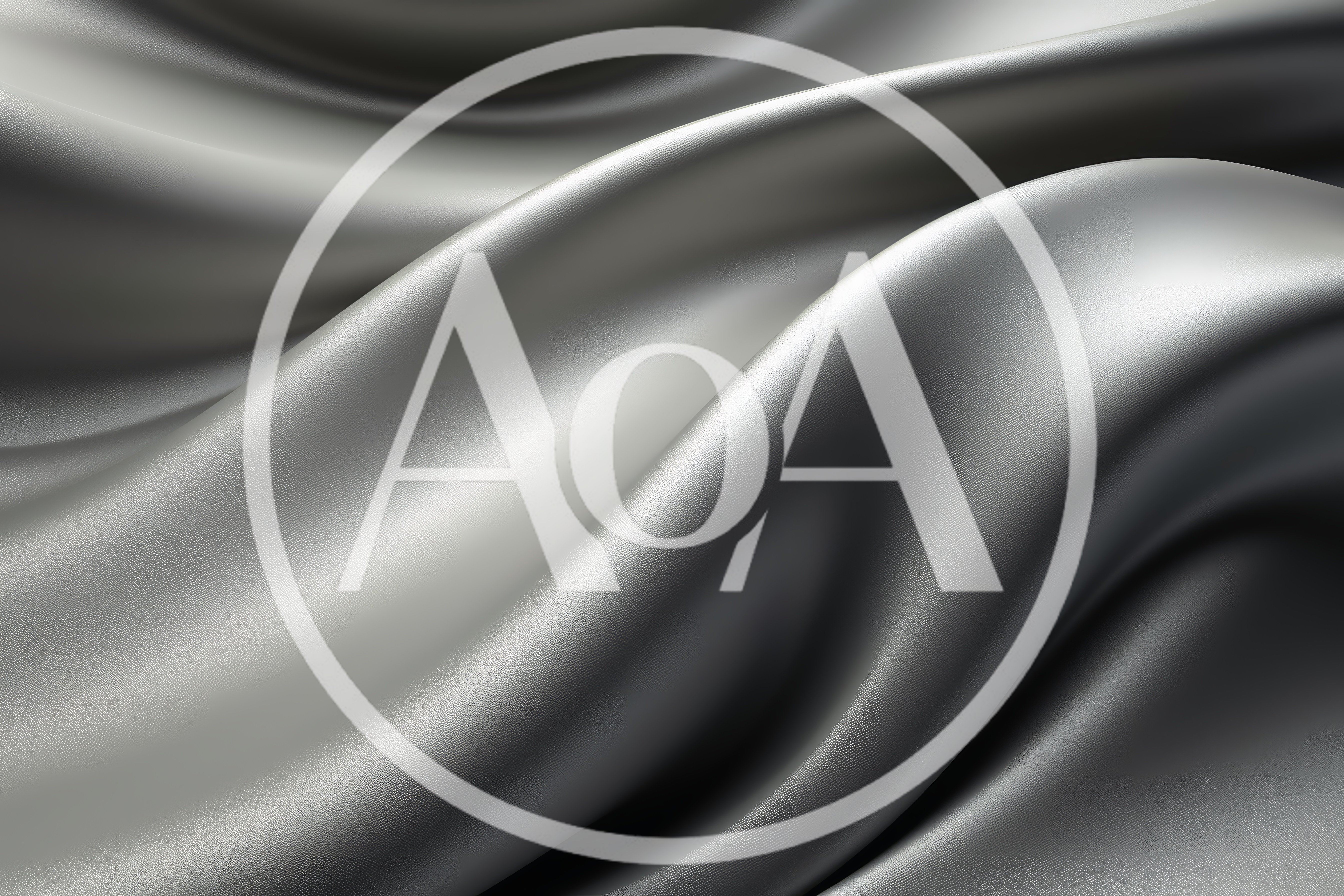 Abstract Silver Satin Fabric Waves Background