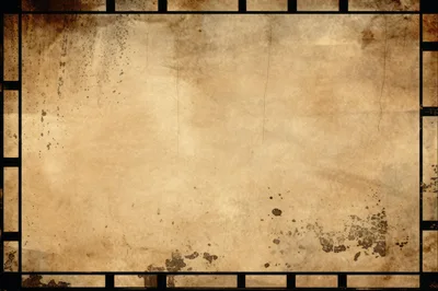 Vintage Film Strip Frame With Aged Parchment Texture