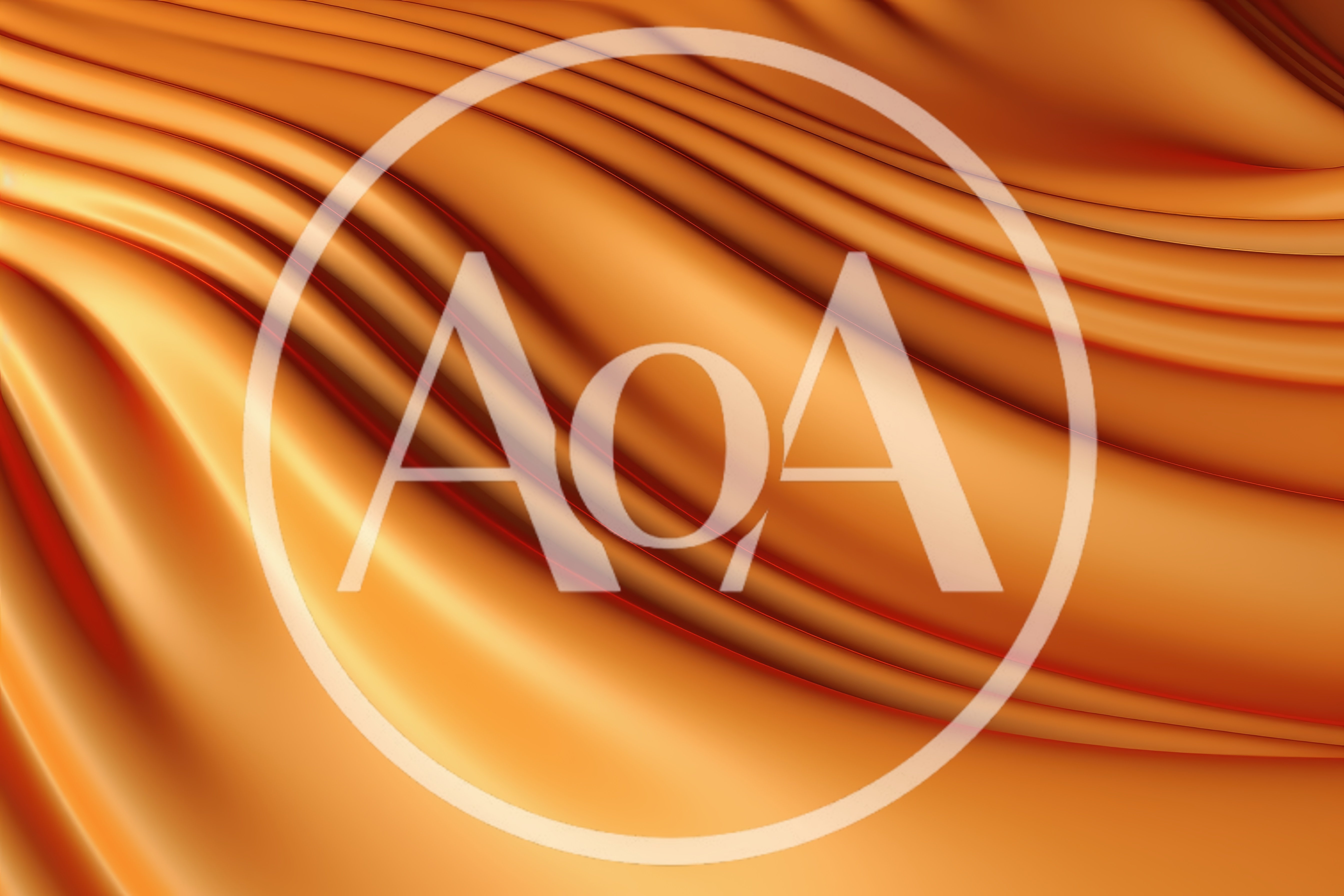 Abstract Golden Silk Fabric Waves Background