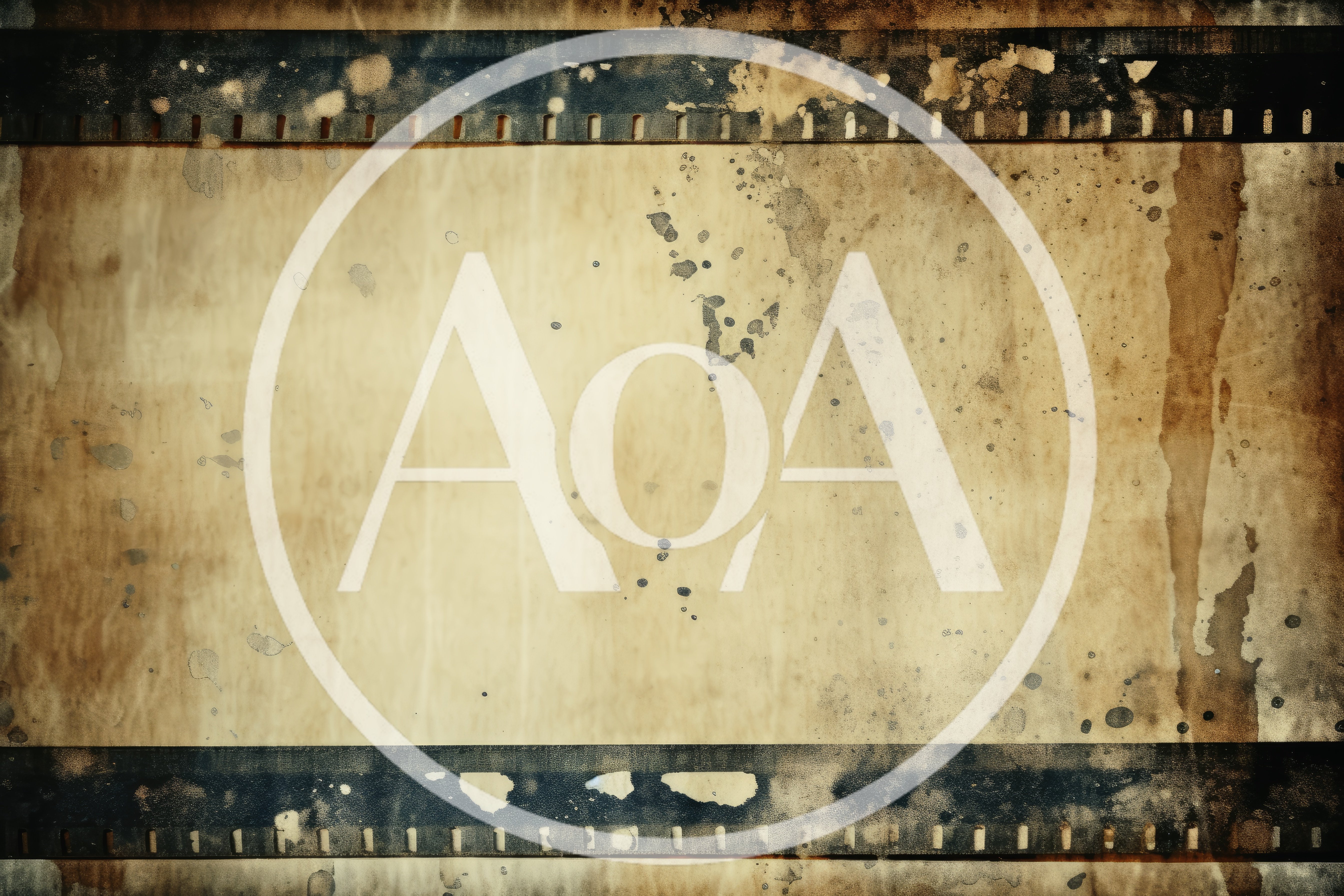 Vintage Film Strip Texture With Grunge Overlay