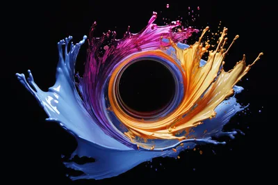 Abstract Swirling Liquid Paint Vortex