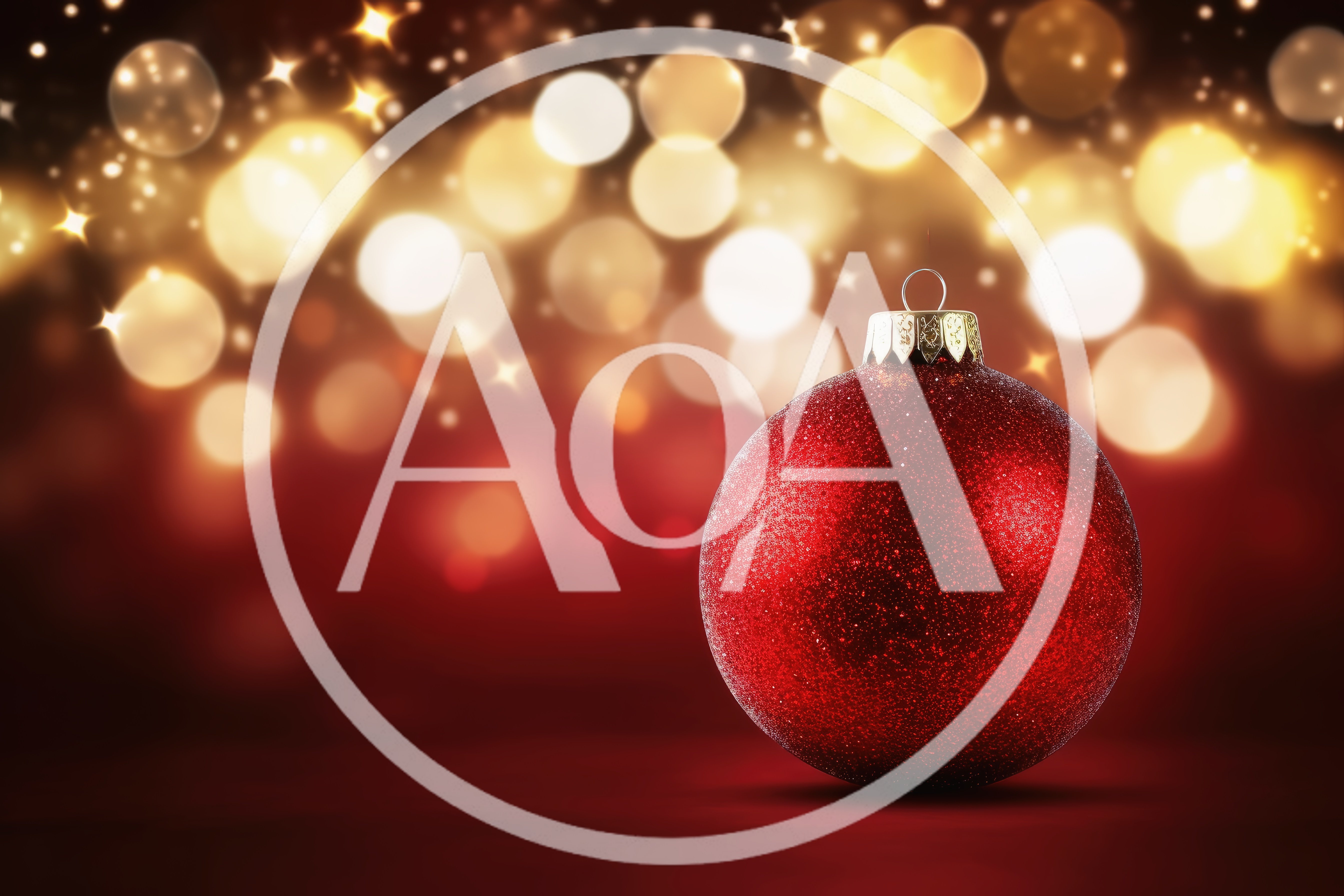 Red Glittery Christmas Ornament On Dark Background