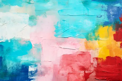 Abstract Oil Painting With Vibrant Textured Brushstrokes