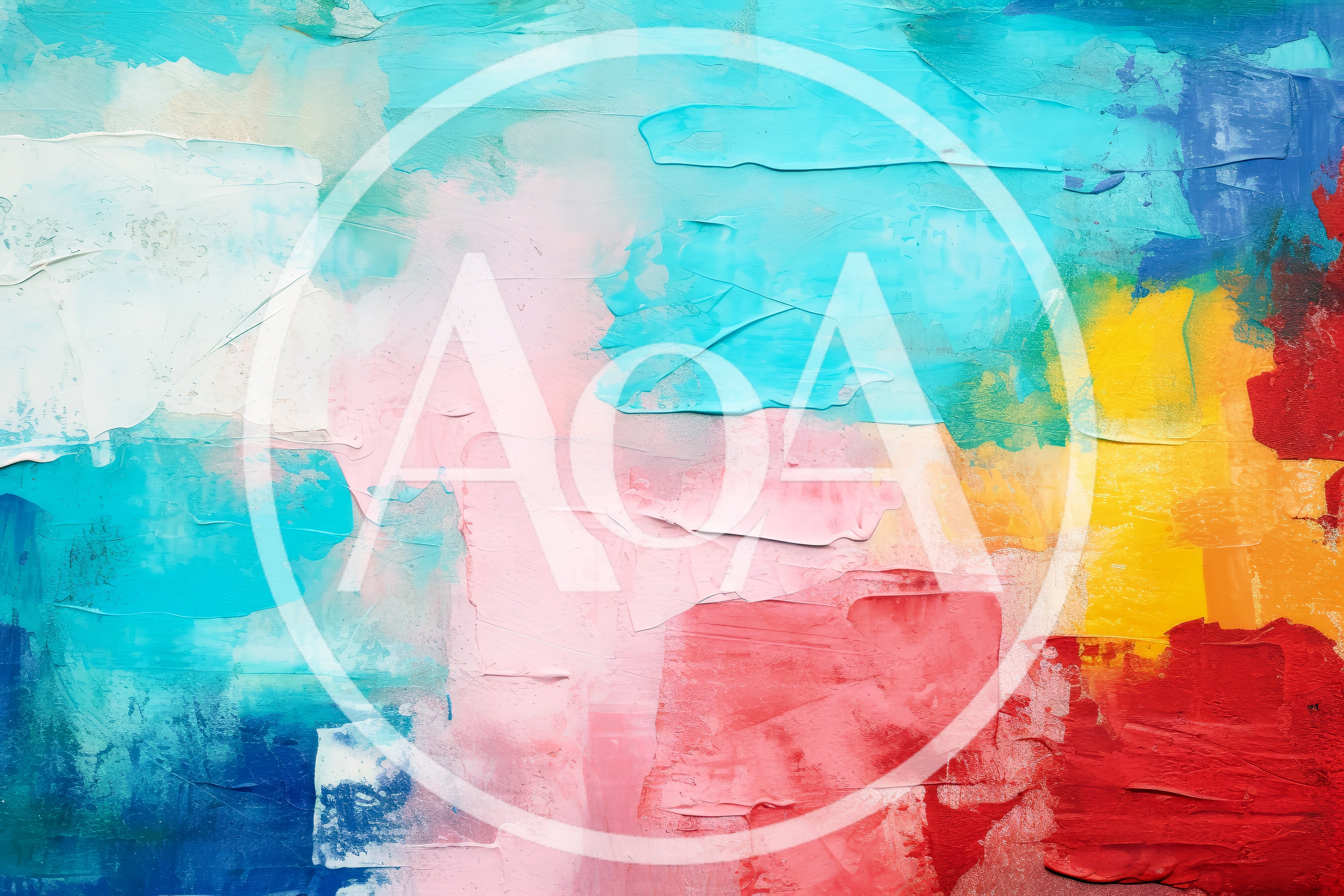 Abstract Oil Painting With Vibrant Textured Brushstrokes