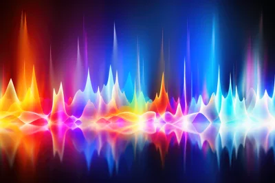 Abstract Digital Sound Wave Visualization Background