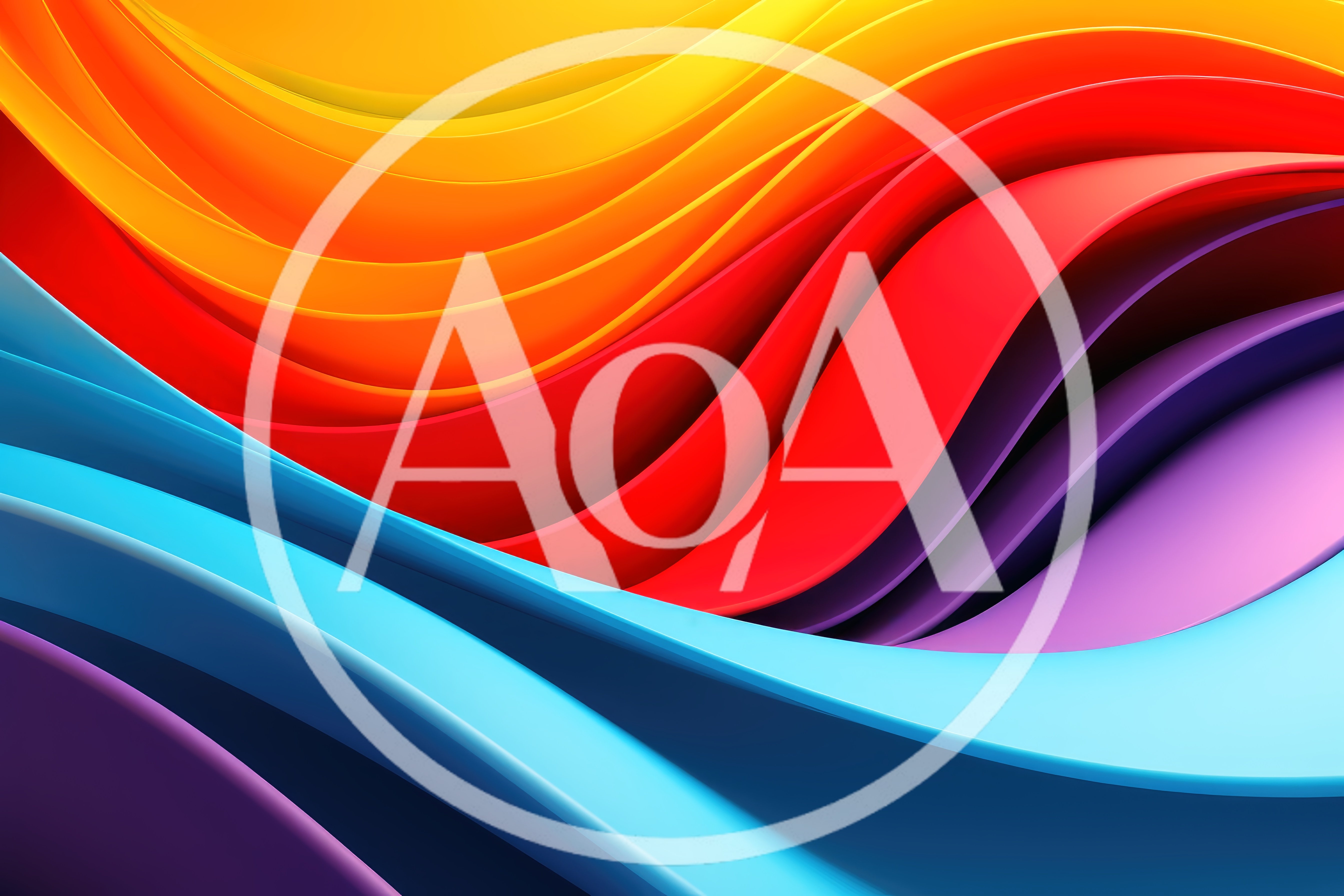 Abstract Background With Vibrant Multicolored Wavy Layers