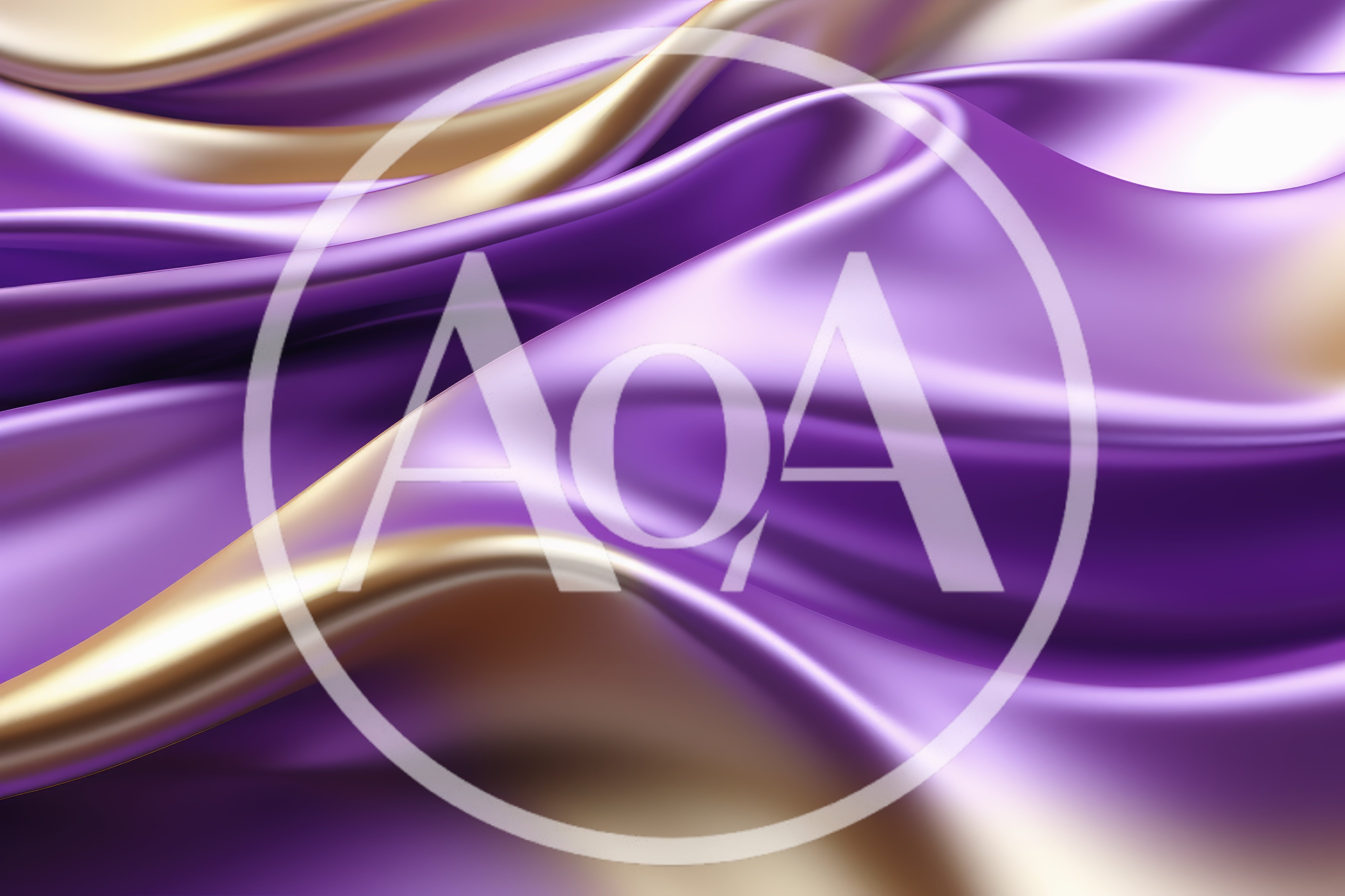 Abstract Flowing Purple and Gold Silk Fabric