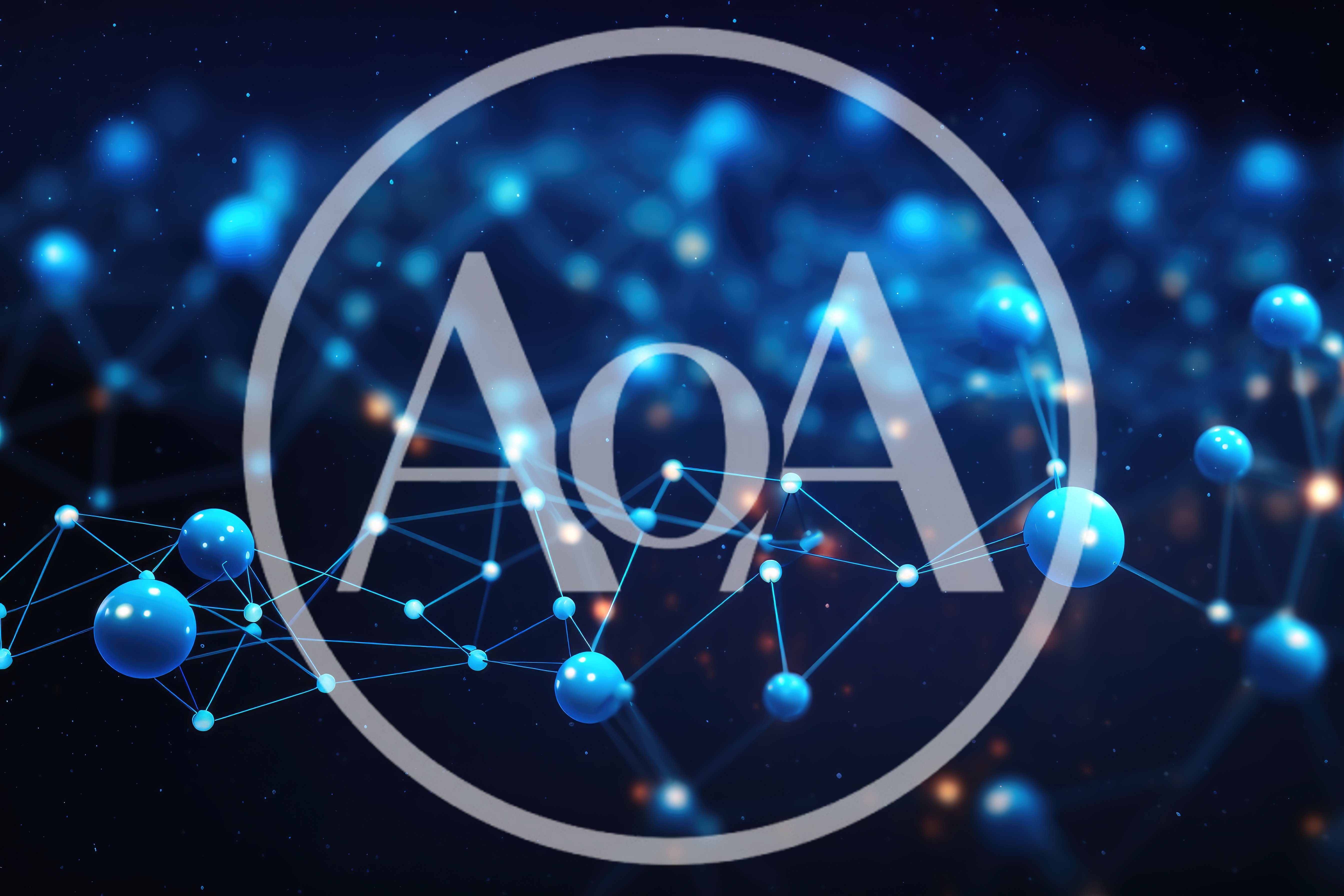 Abstract Digital Network Nodes And Connections