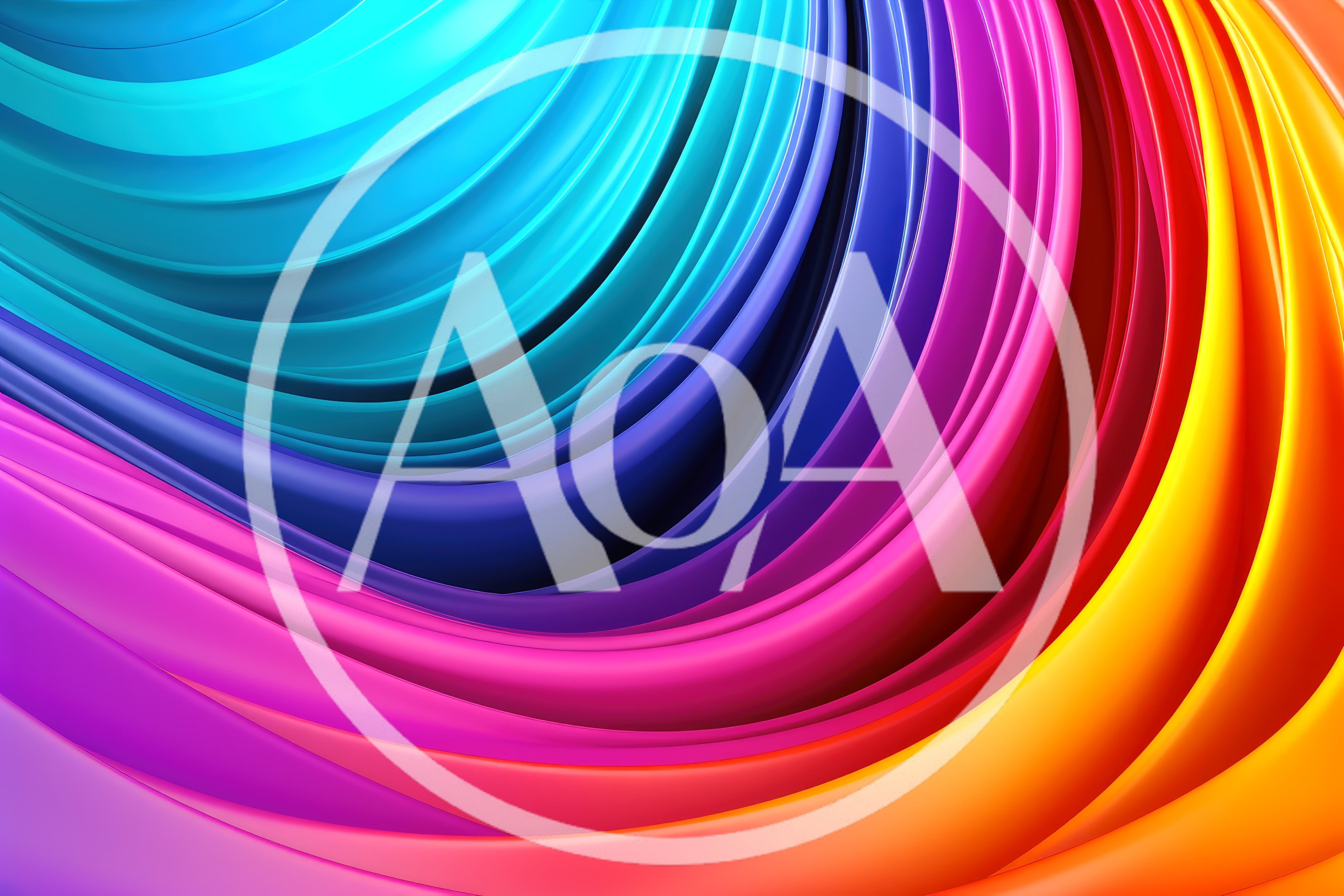 Abstract 3D Background With Vibrant Colorful Curved Waves