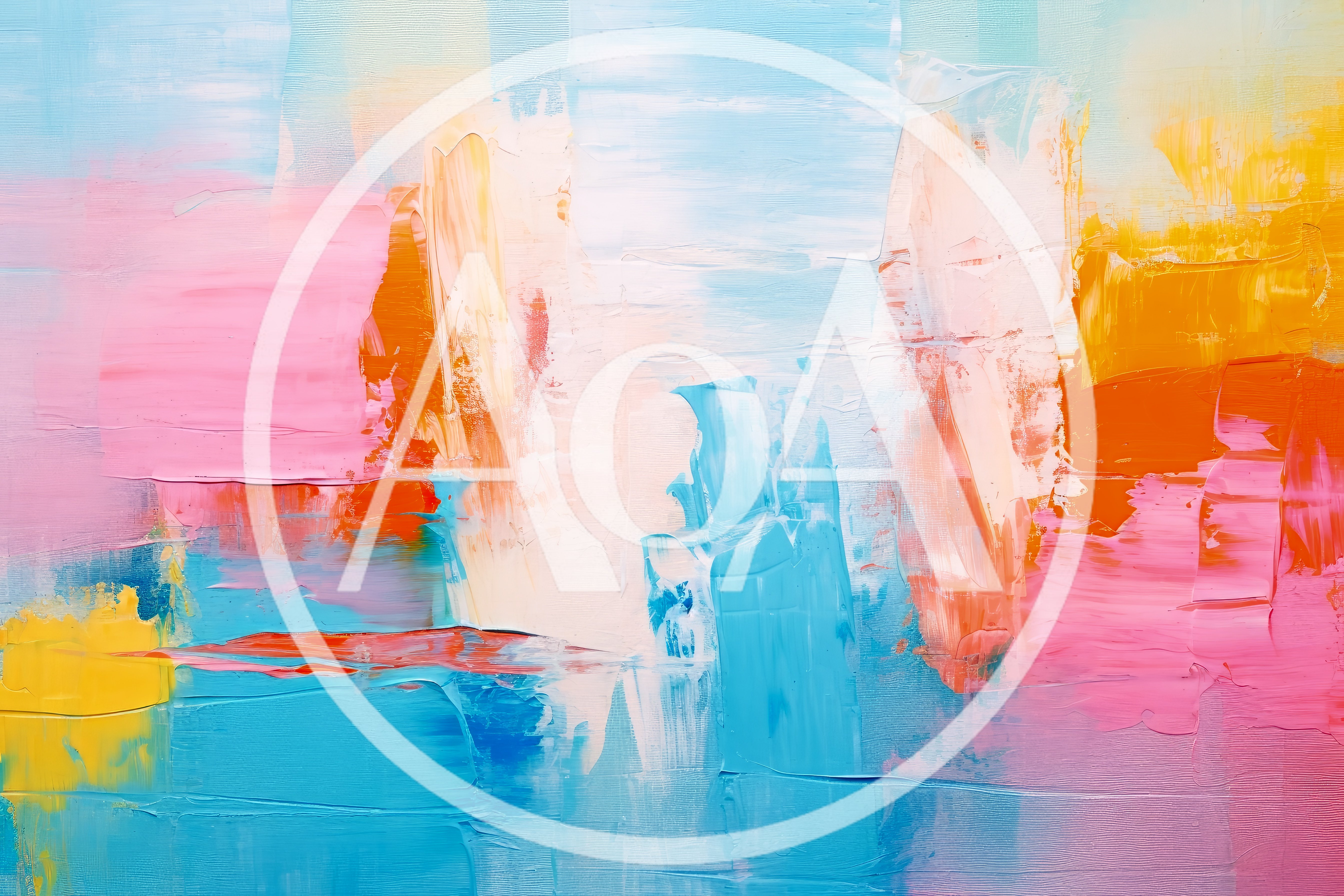 Abstract Oil Painting With Vibrant Colorful Brushstrokes