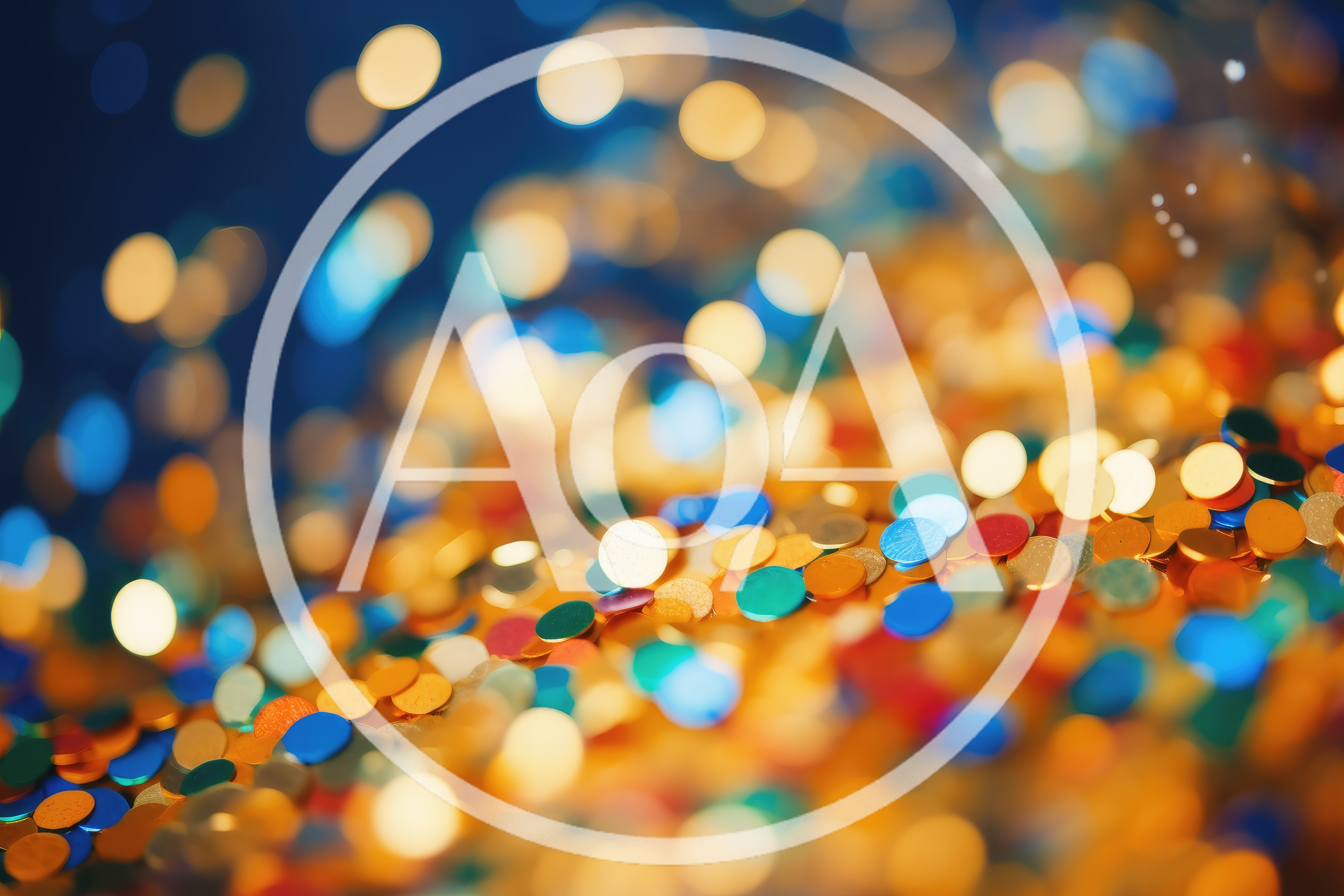 Colorful Confetti Particles With Bokeh Light Effects