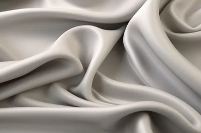 Abstract Background Of Smooth Flowing White Silk Fabric