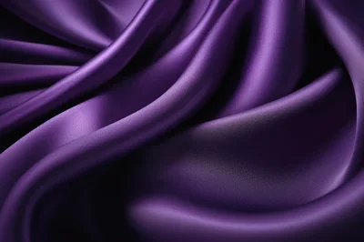 Deep Purple Silk Fabric With Elegant Folds