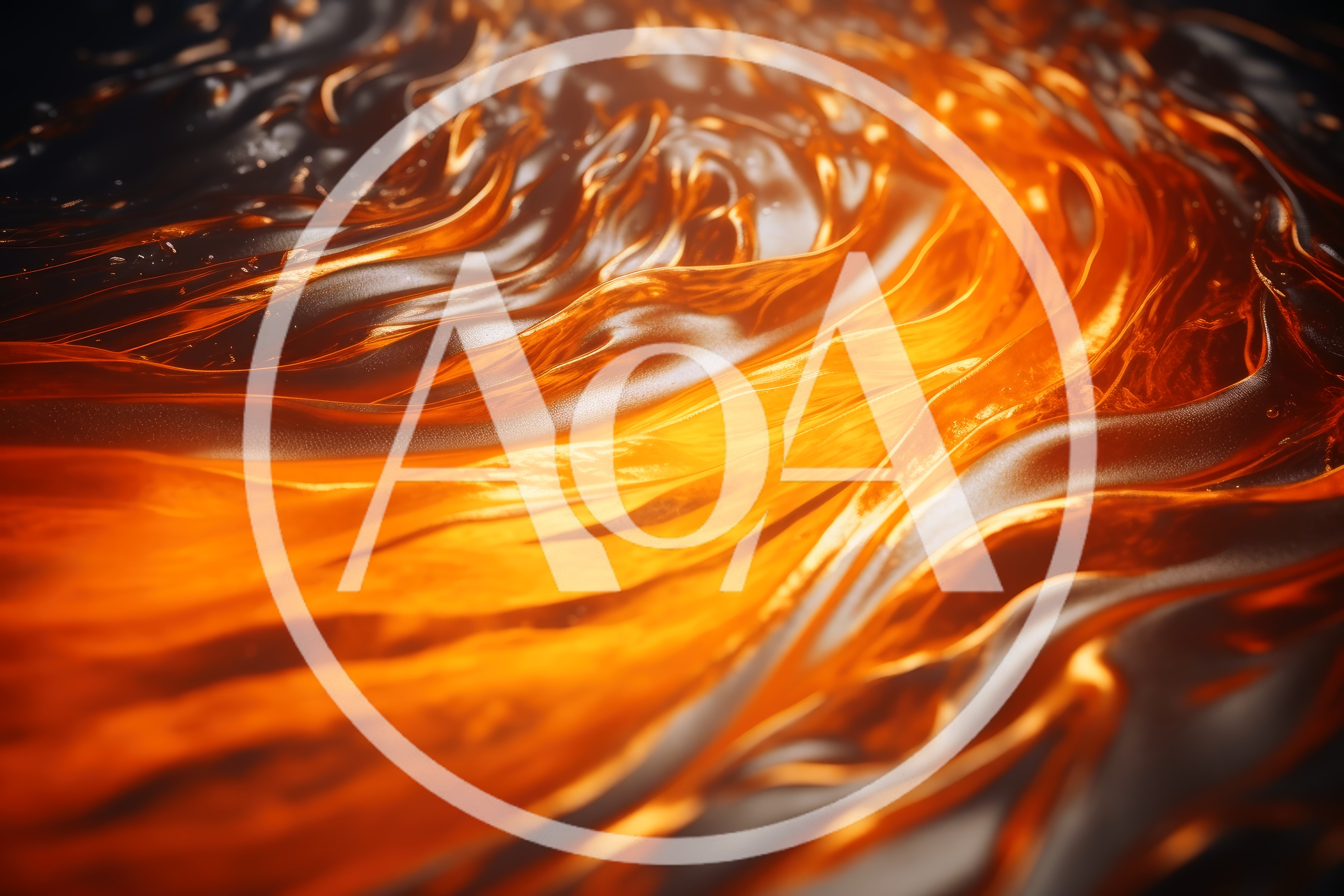 Abstract Flowing Liquid Gold Waves Background